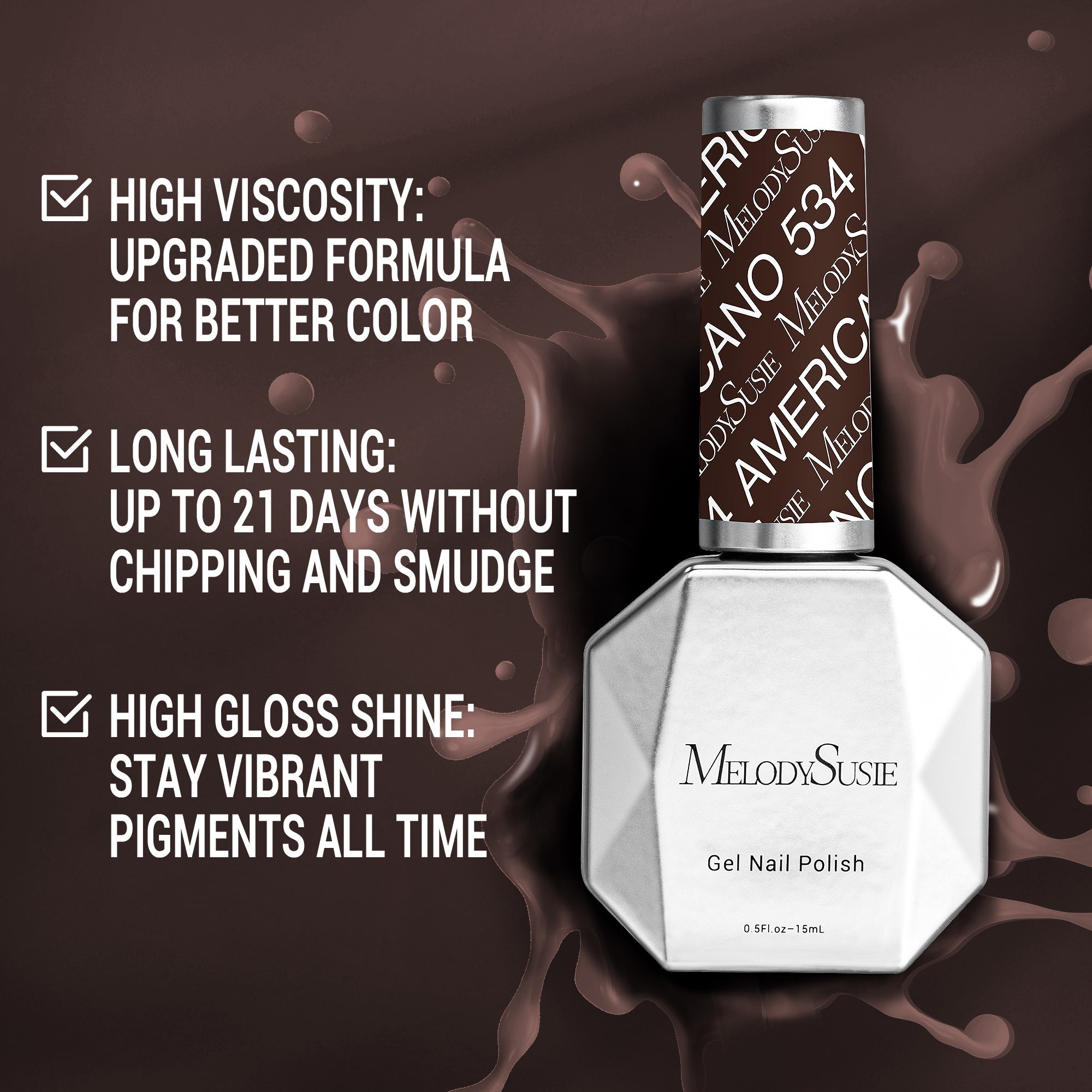 534 Americano - TPO-Free Thick Gel Nail Polish(15ml)