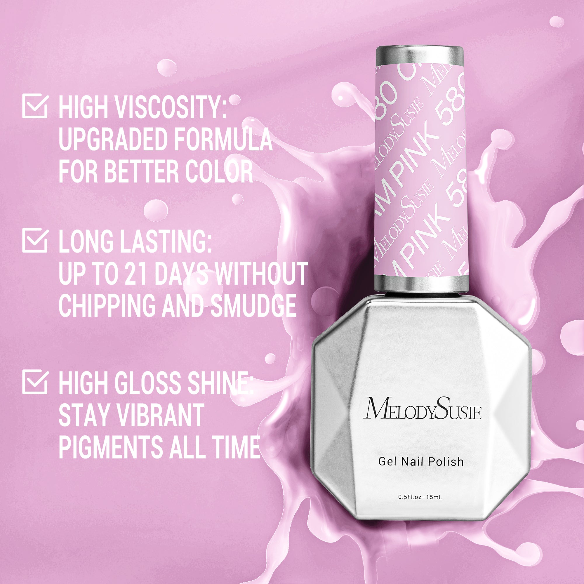 580 Cream Pink - TPO-Free Thick Gel Nail Polish(15ml)