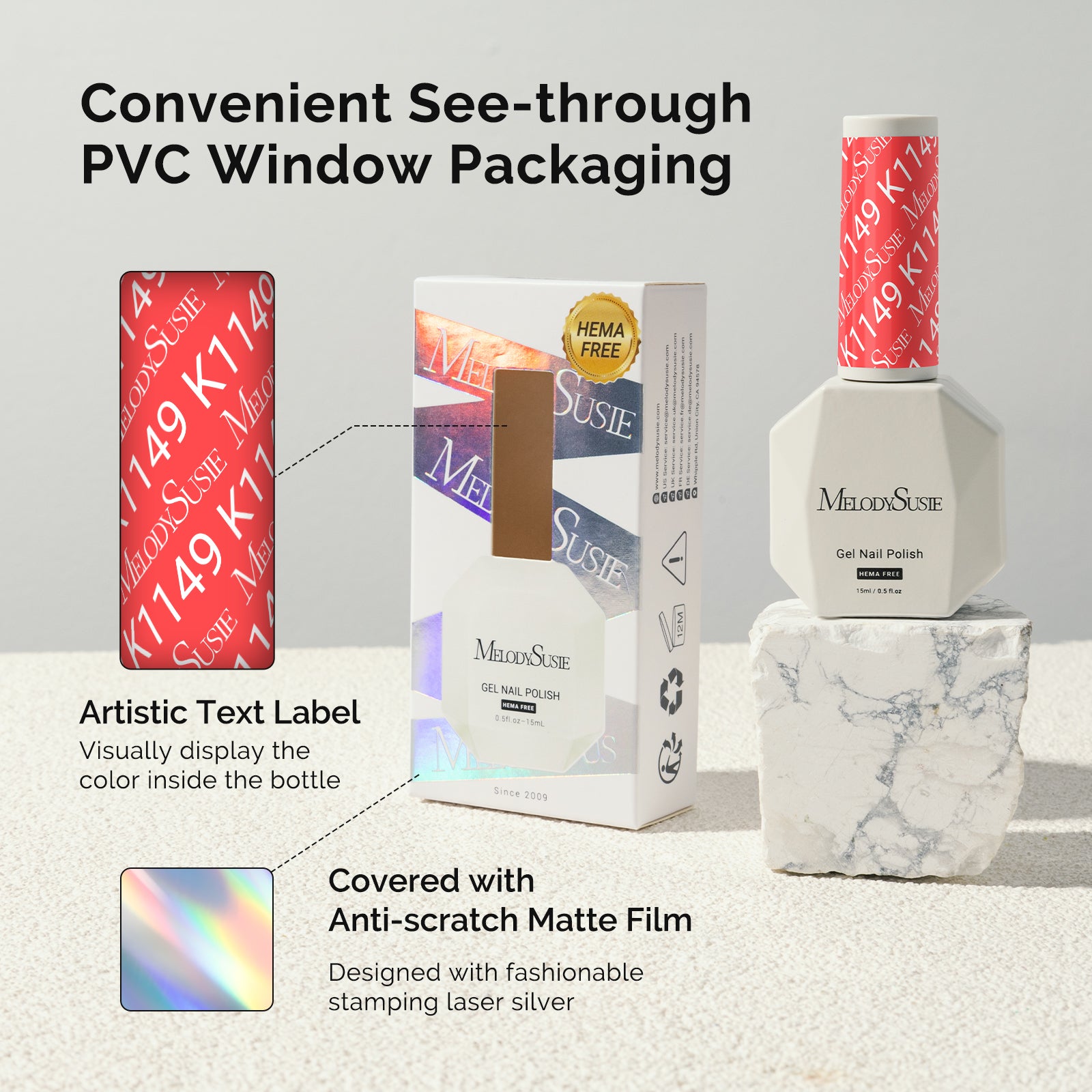 HEMA-Free Gel Nail Polish 0.5 fl oz/15ml - K1149 Thick Coral Pink