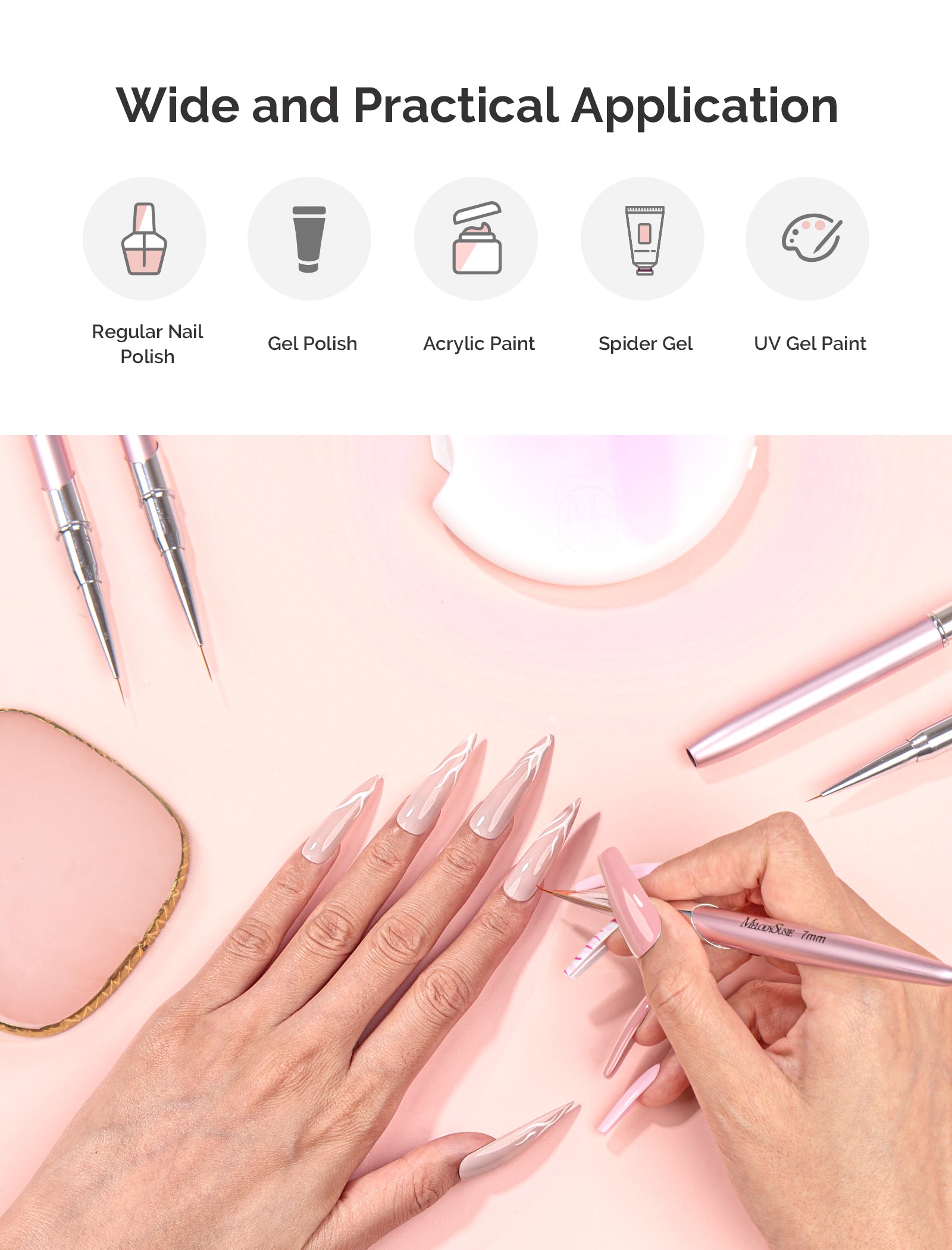 Nail Art Liner Brushes (5Pcs)
