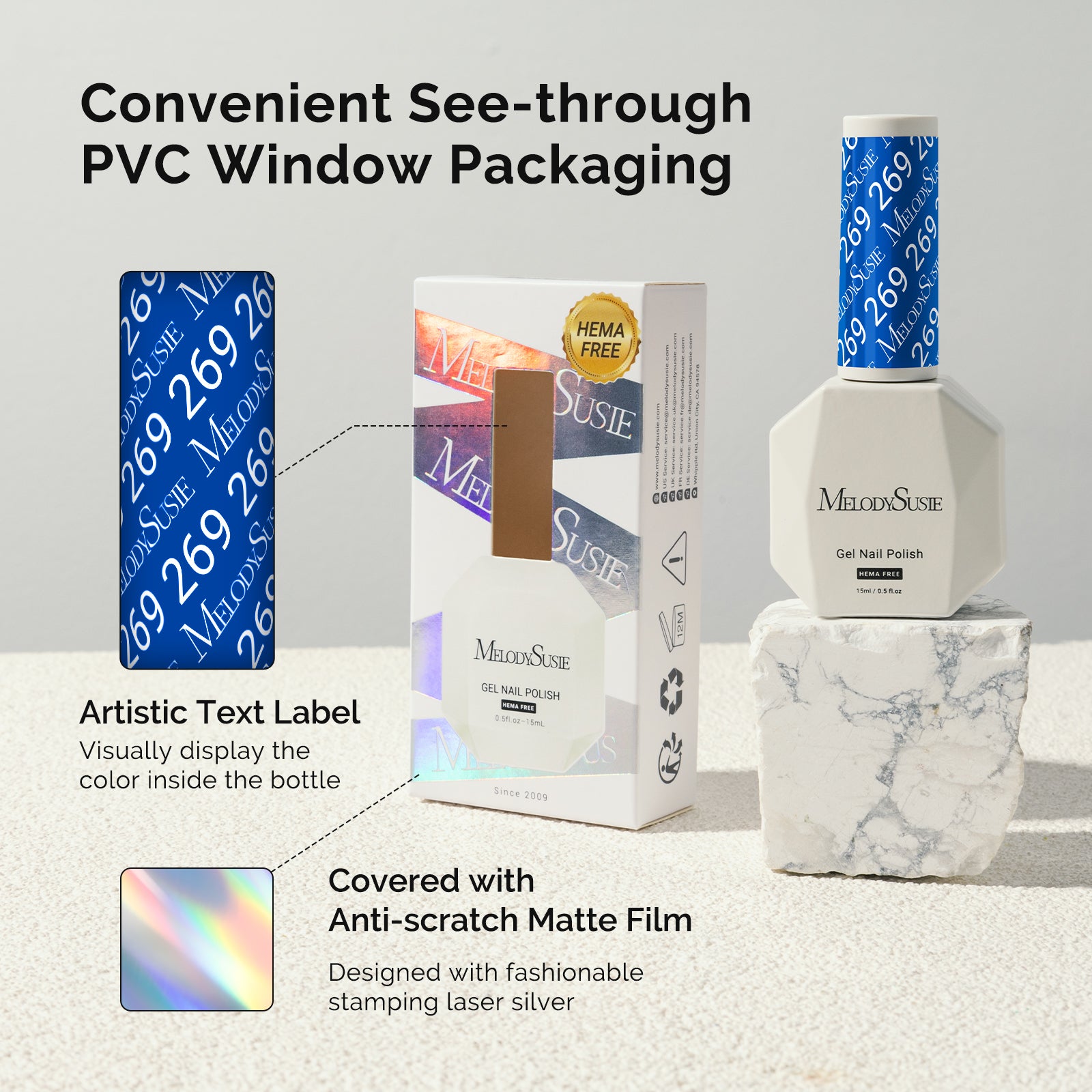 269 Royal Blue - HEMA-Free Gel Nail Polish 0.5 fl oz/15ml