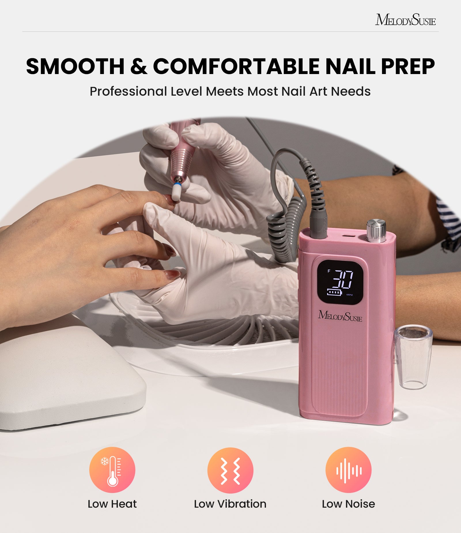 SC300E Clip-On Rechargeable Nail Drill 30,000RPM