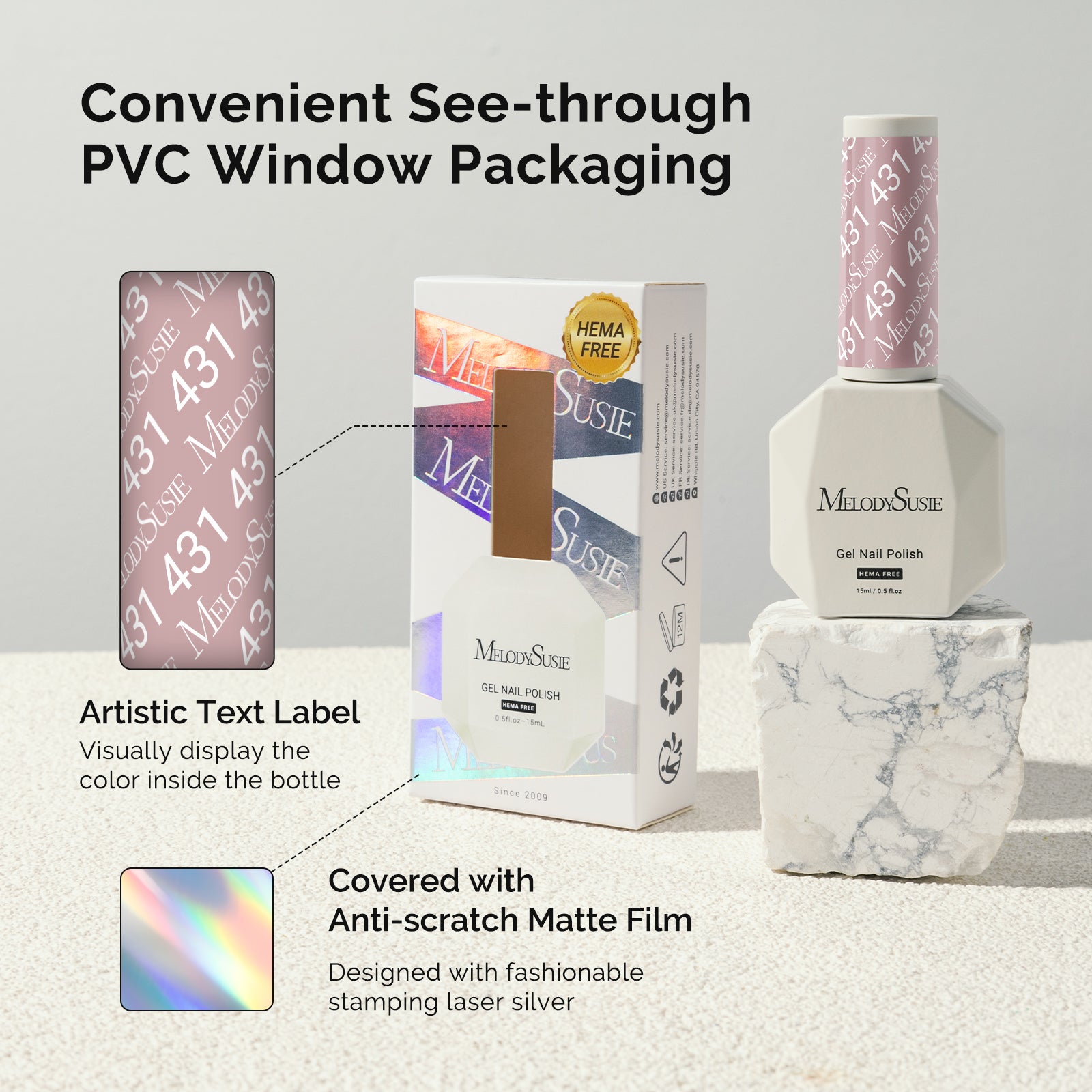 431 Neutral Nude - HEMA-Free Gel Nail Polish 0.5 fl oz/15ml