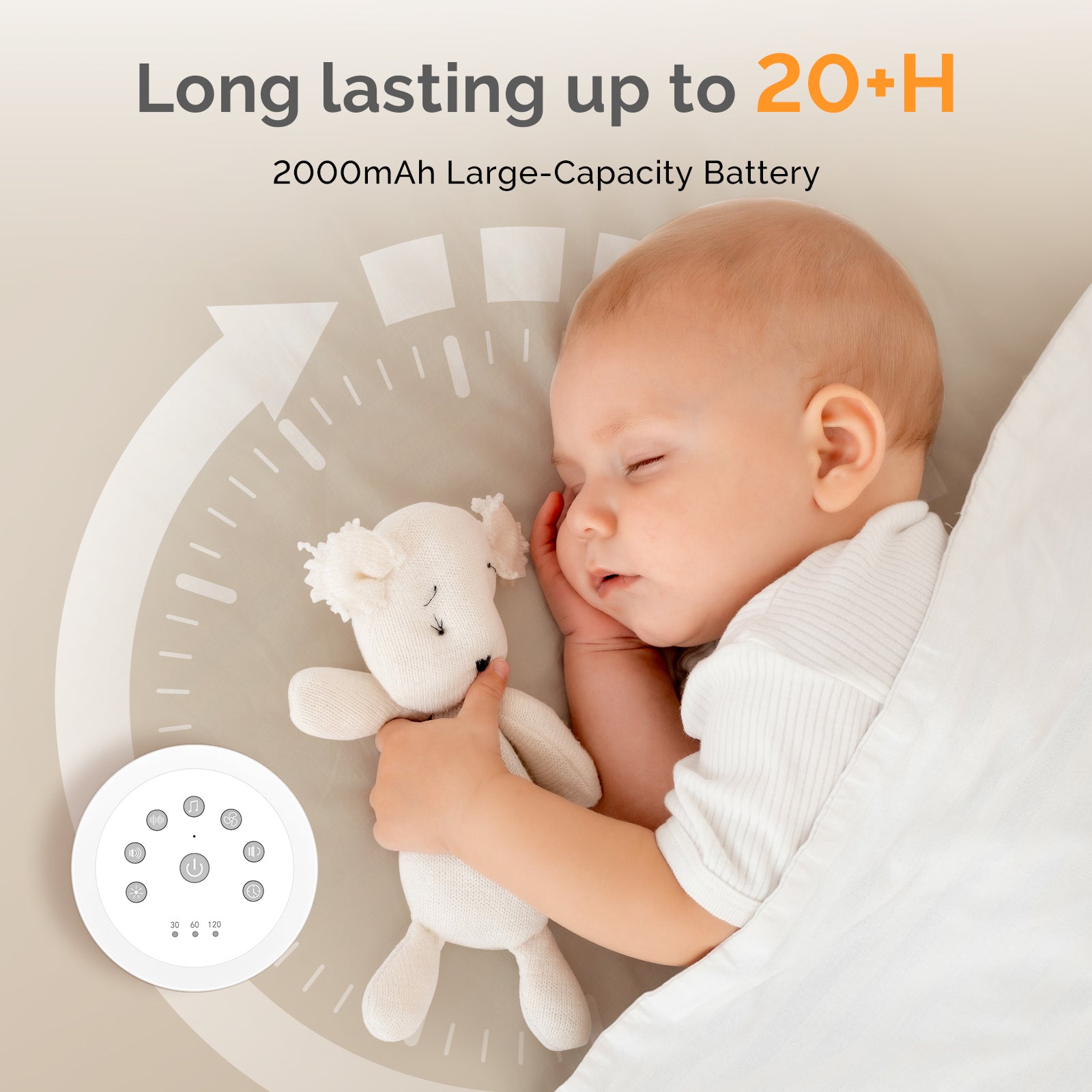 MelodySusie 31 Soothing White Noise Sounds & Night Light