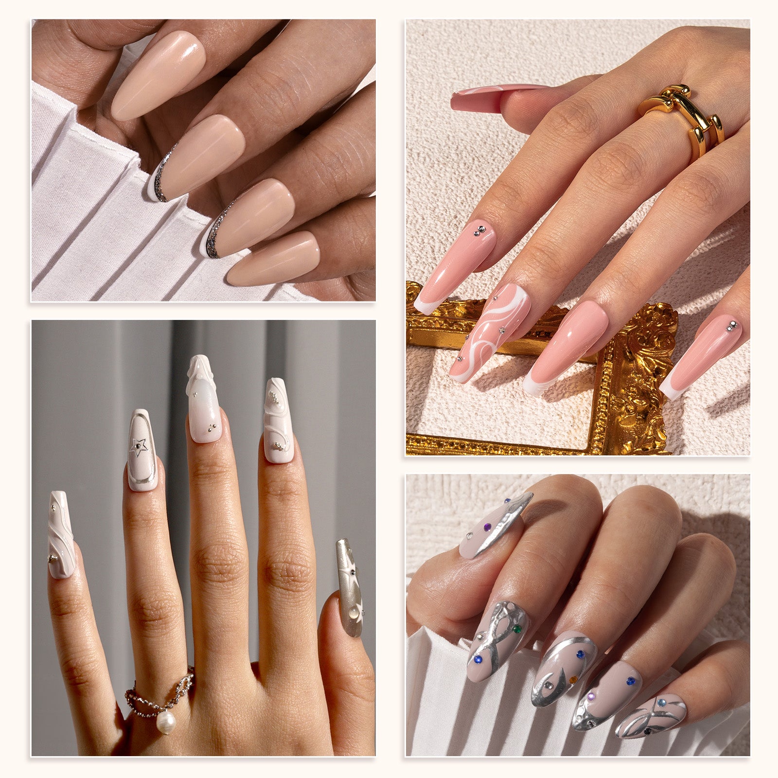 6 Colors TPO-Free Thick Gel Nail Polish Set 15ml - Nude Pink