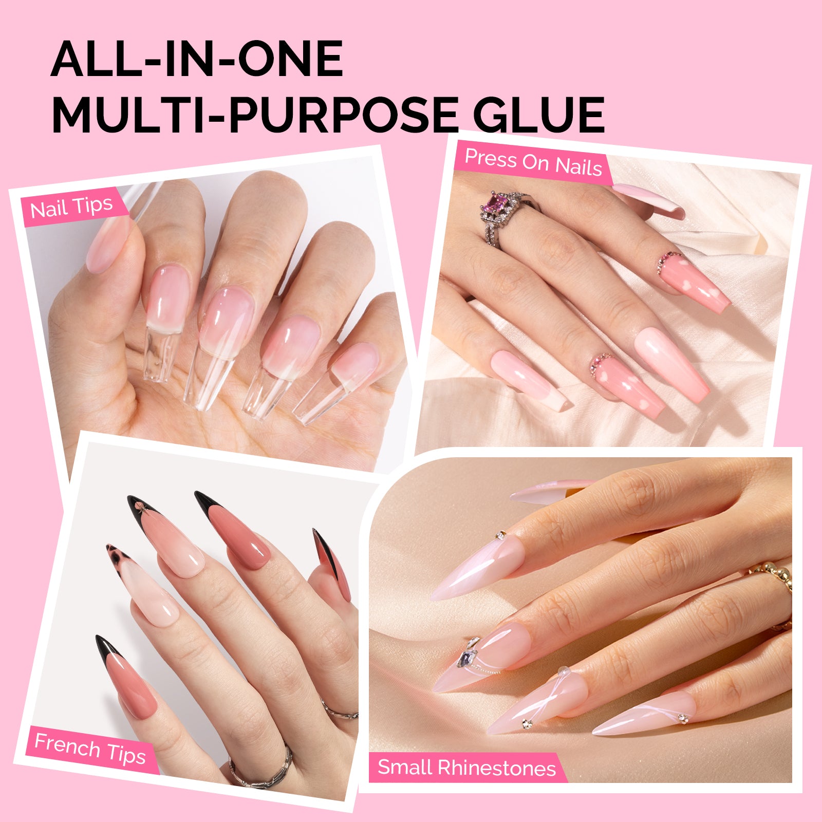 6Pcs Semi Solid Nail Glue