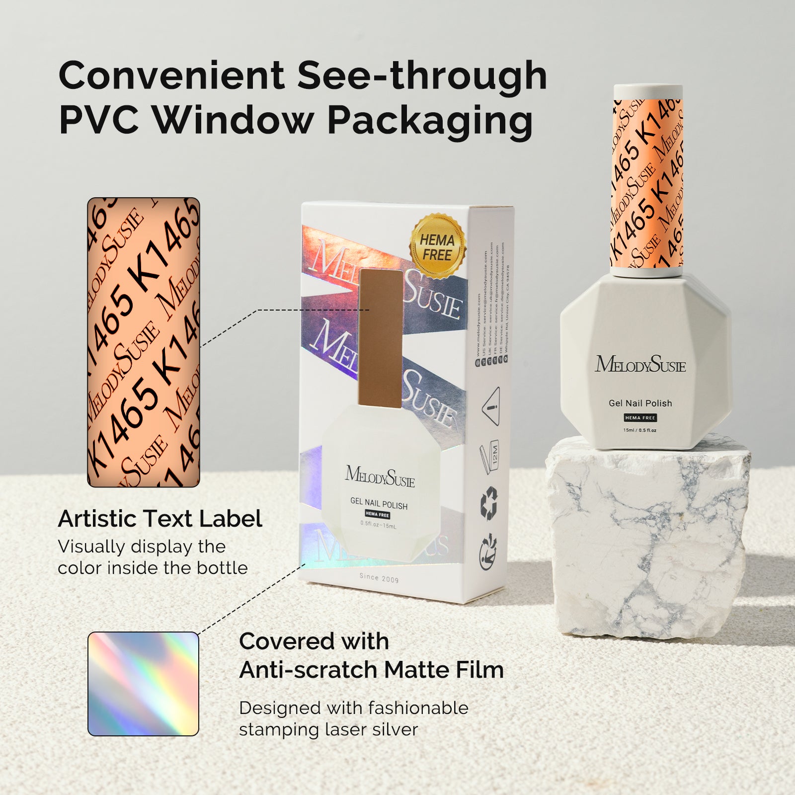 HEMA-Free Gel Nail Polish 0.5 fl oz/15ml - K1465 Thick Light Orange