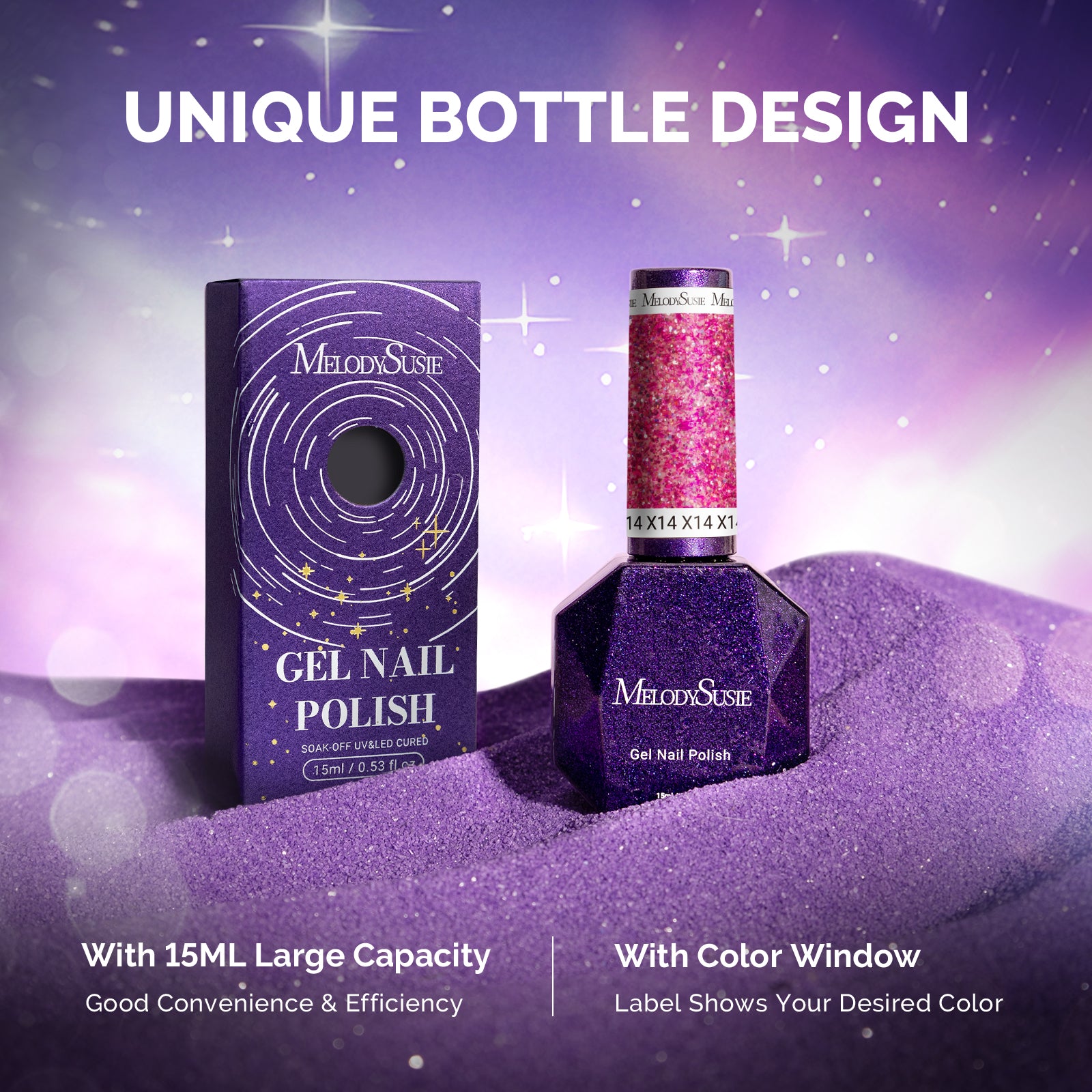 Galaliver Glitter Gel Nail Polish Set - 12 Colors