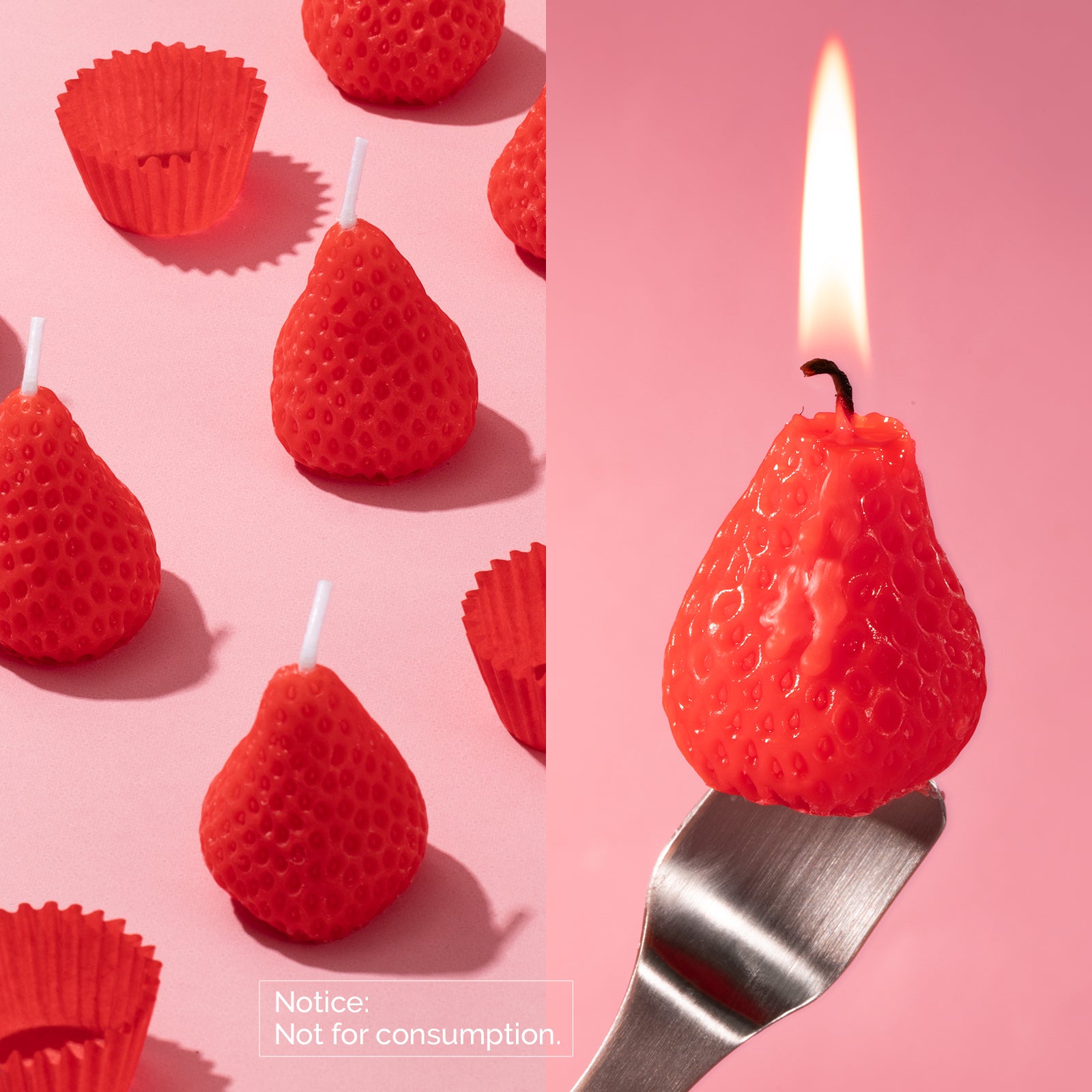 Strawberry-Shaped Scented Candle Gift Set