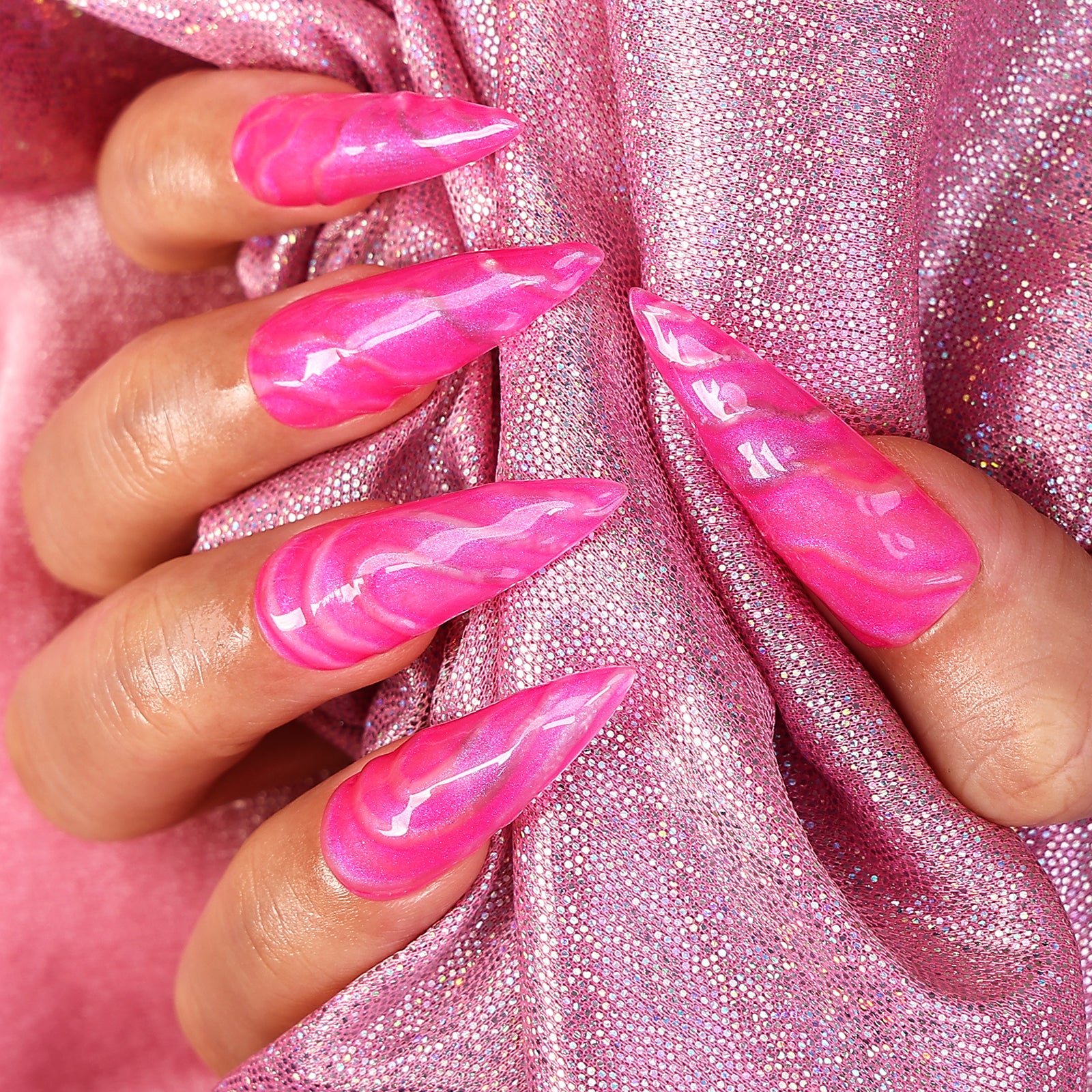 bikini-party-stiletto-mid-length-press-on-nails | MelodySusie