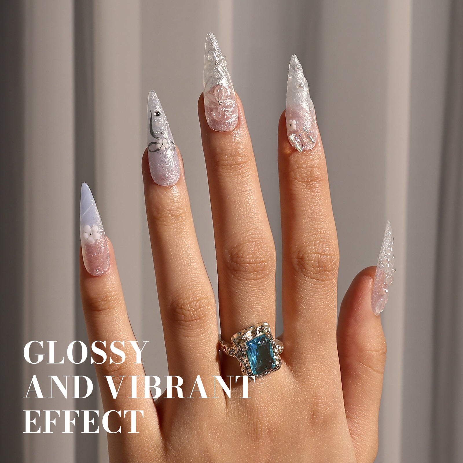 Z054 Starry White - TPO-Free Faster UV Curing Gel Nail Polish 0.5 fl oz/15ml