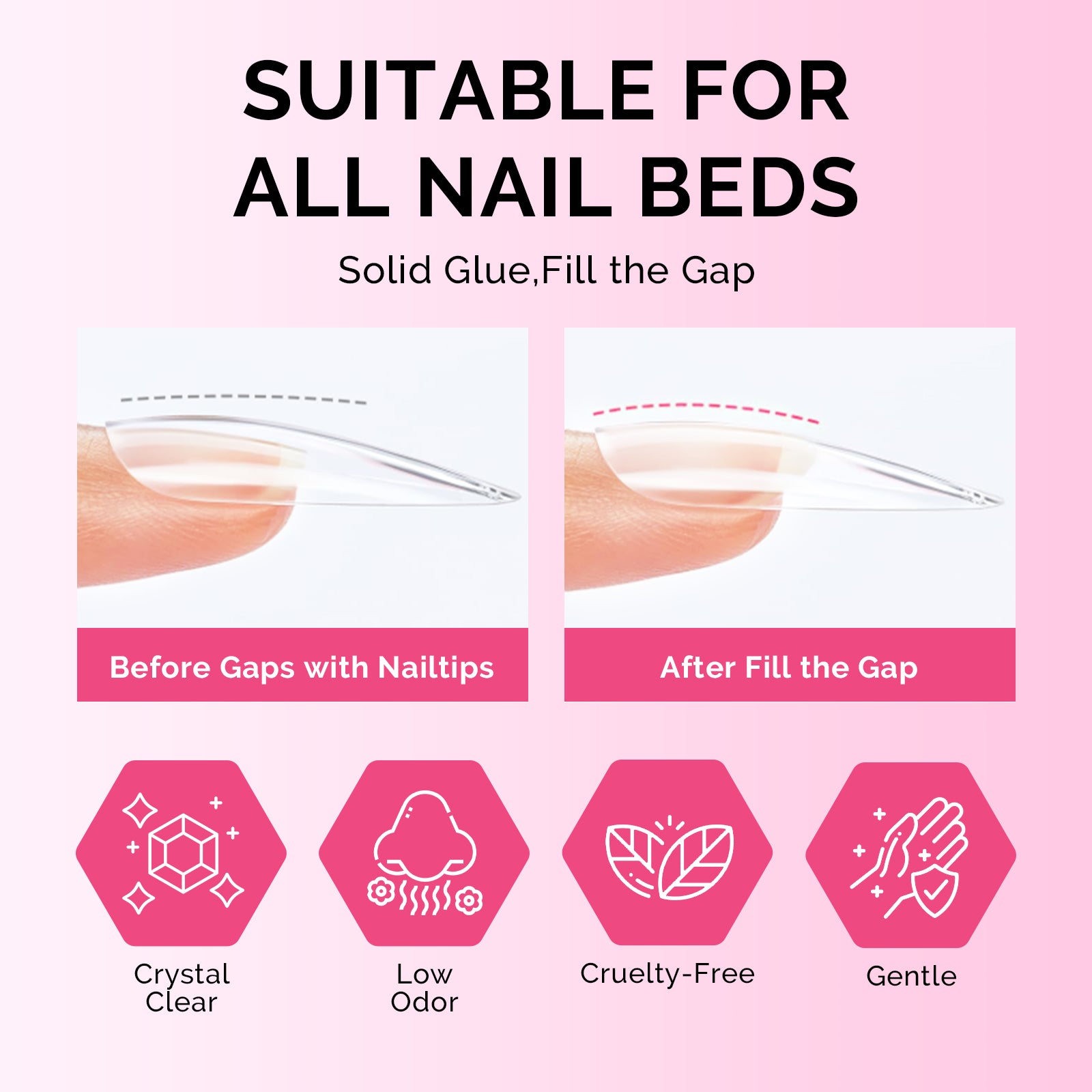 Solid Nail Glue Gel
