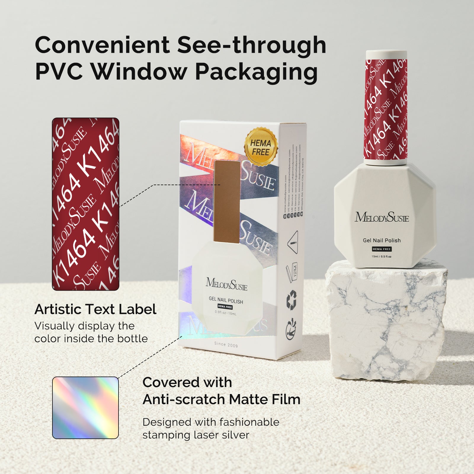 HEMA-Free Gel Nail Polish 0.5 fl oz/15ml - K1464 Thick Rosy Brown