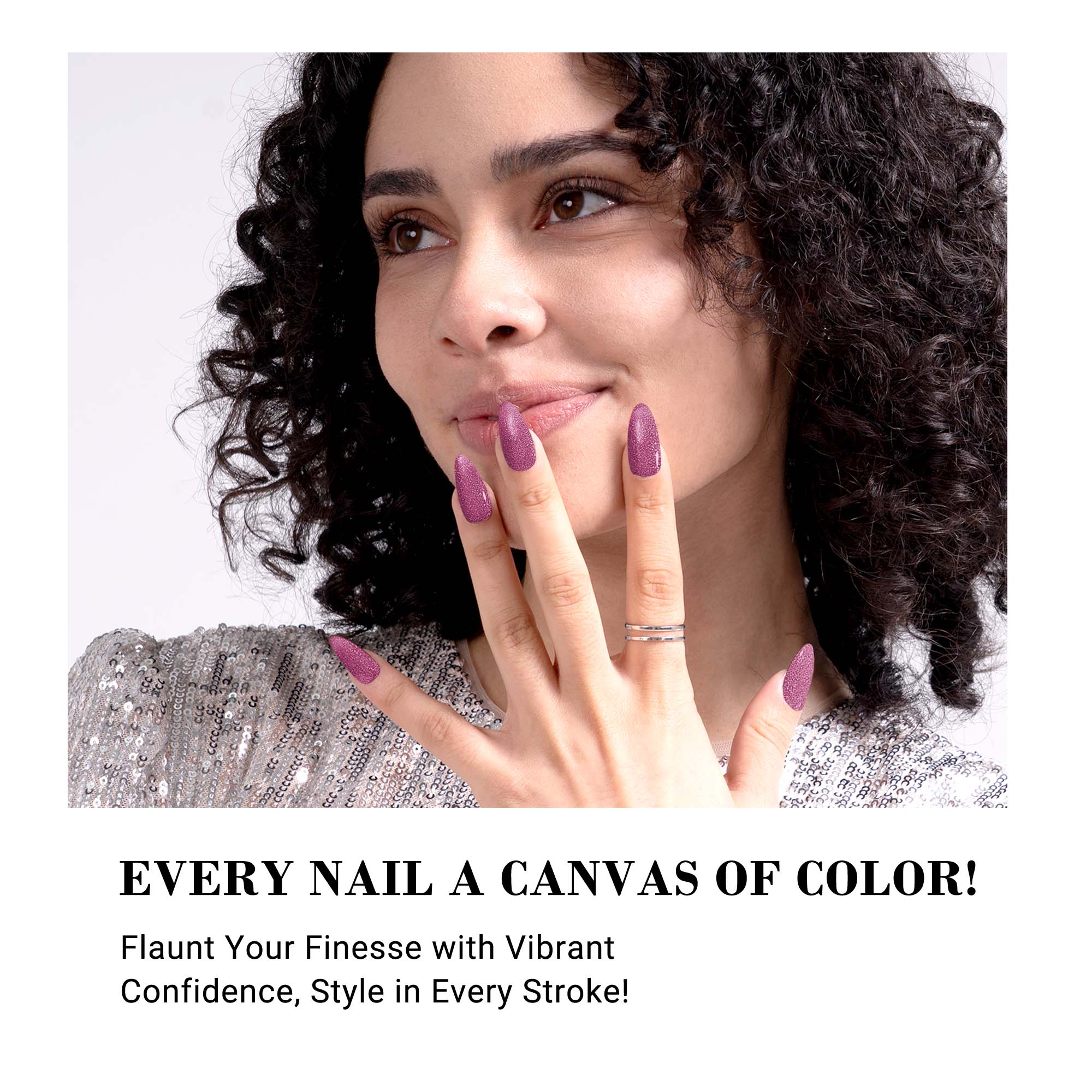 Z040 Violet Glitter - TPO-Free Thick Gel Nail Polish(15ml)