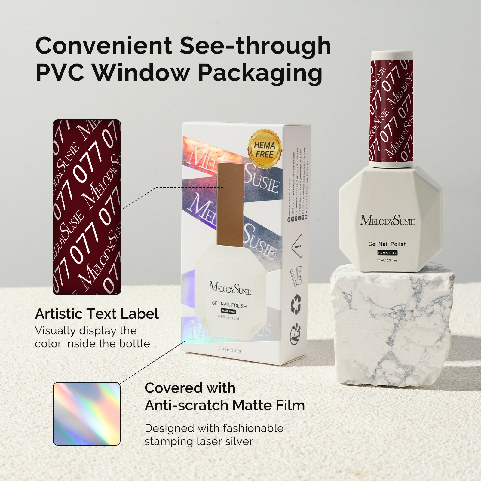 077 Brownie Brown - HEMA-Free Gel Nail Polish 0.5 fl oz/15ml