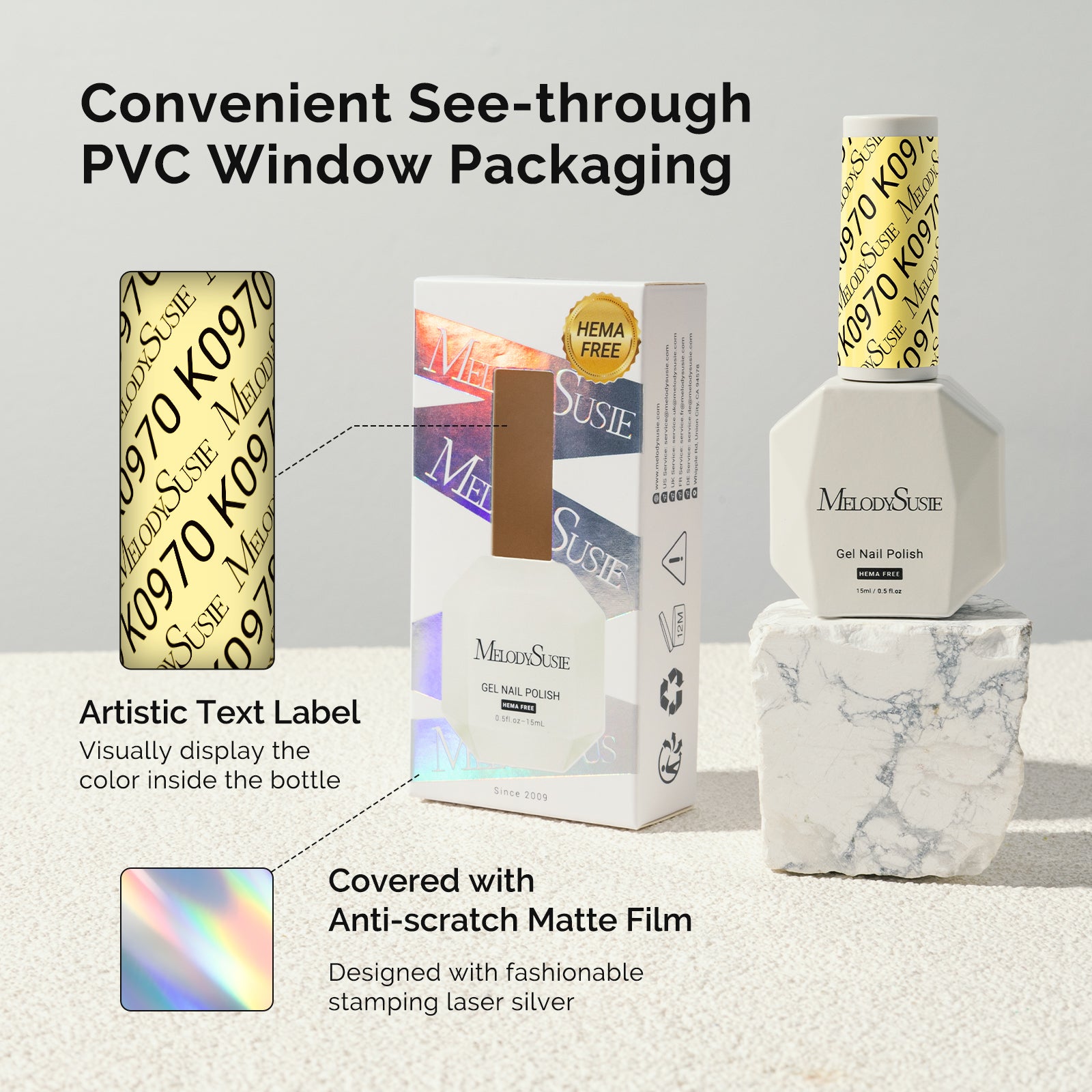 HEMA-Free Gel Nail Polish 0.5 fl oz/15ml - K0970 Thick Light Yellow