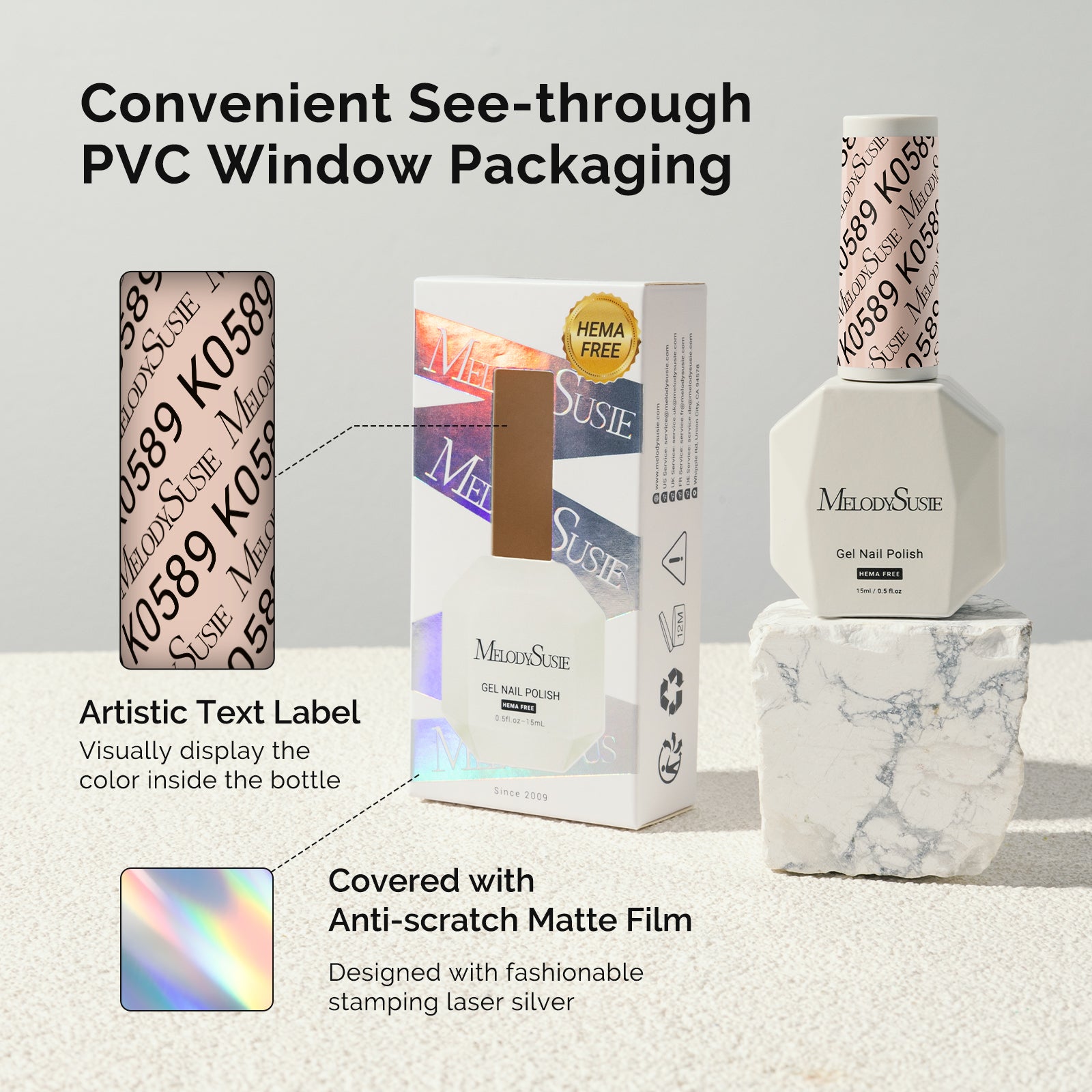 HEMA-Free Gel Nail Polish 0.5 fl oz/15ml - K0589 Thick Beige Nude Pink