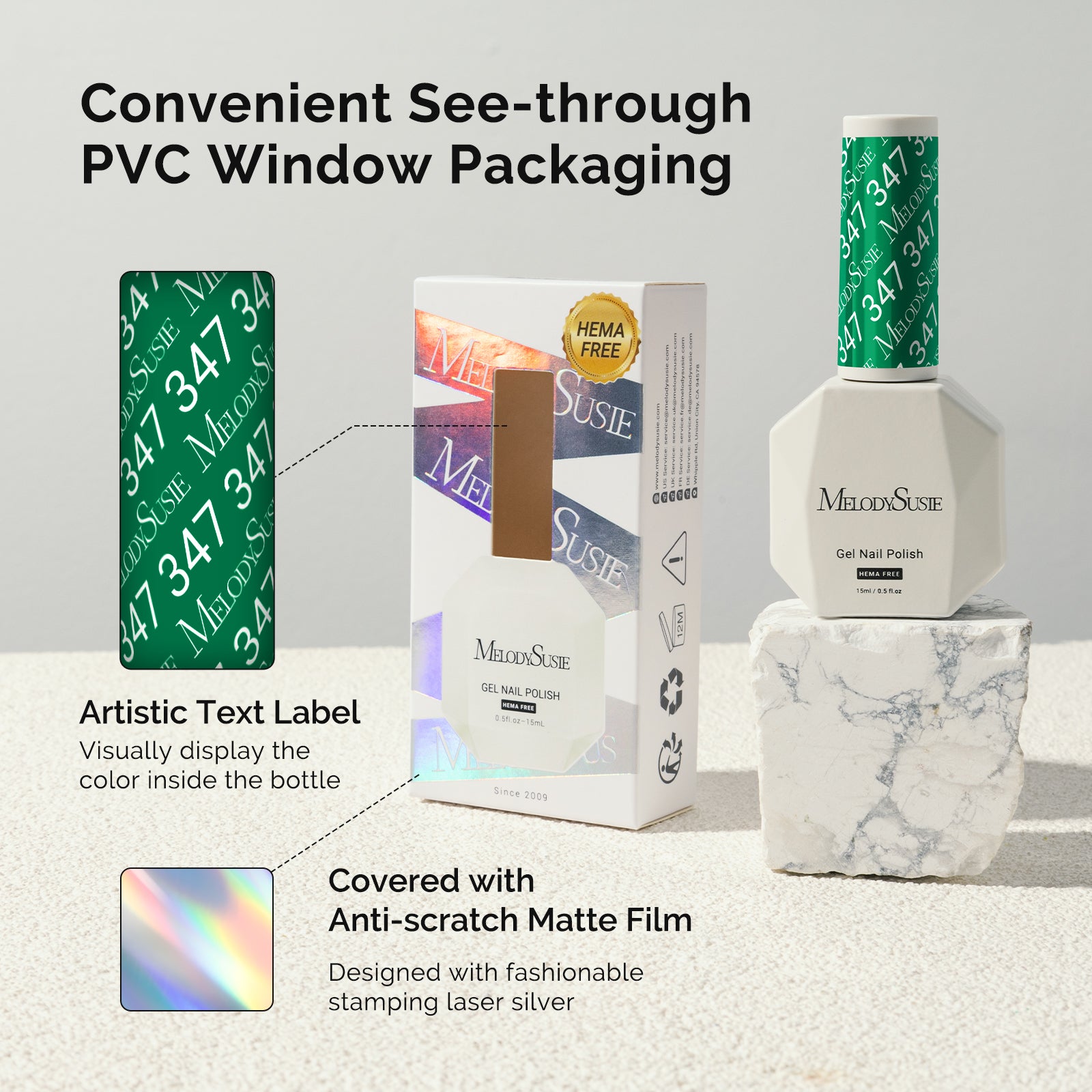 347 Fresh Green - HEMA-Free Gel Nail Polish 0.5 fl oz/15ml