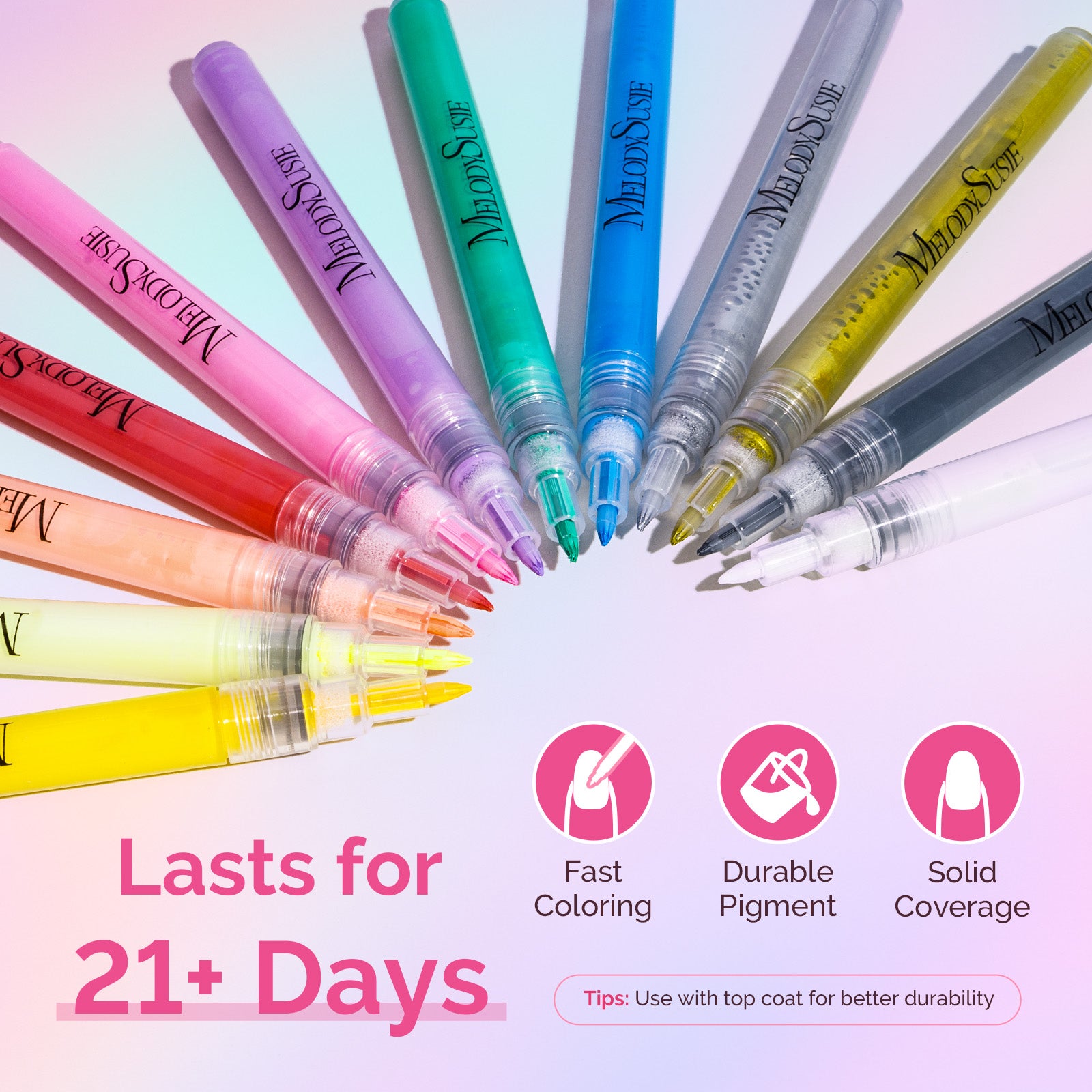 Nail Art Pens Set 12 Colors 0.7mm