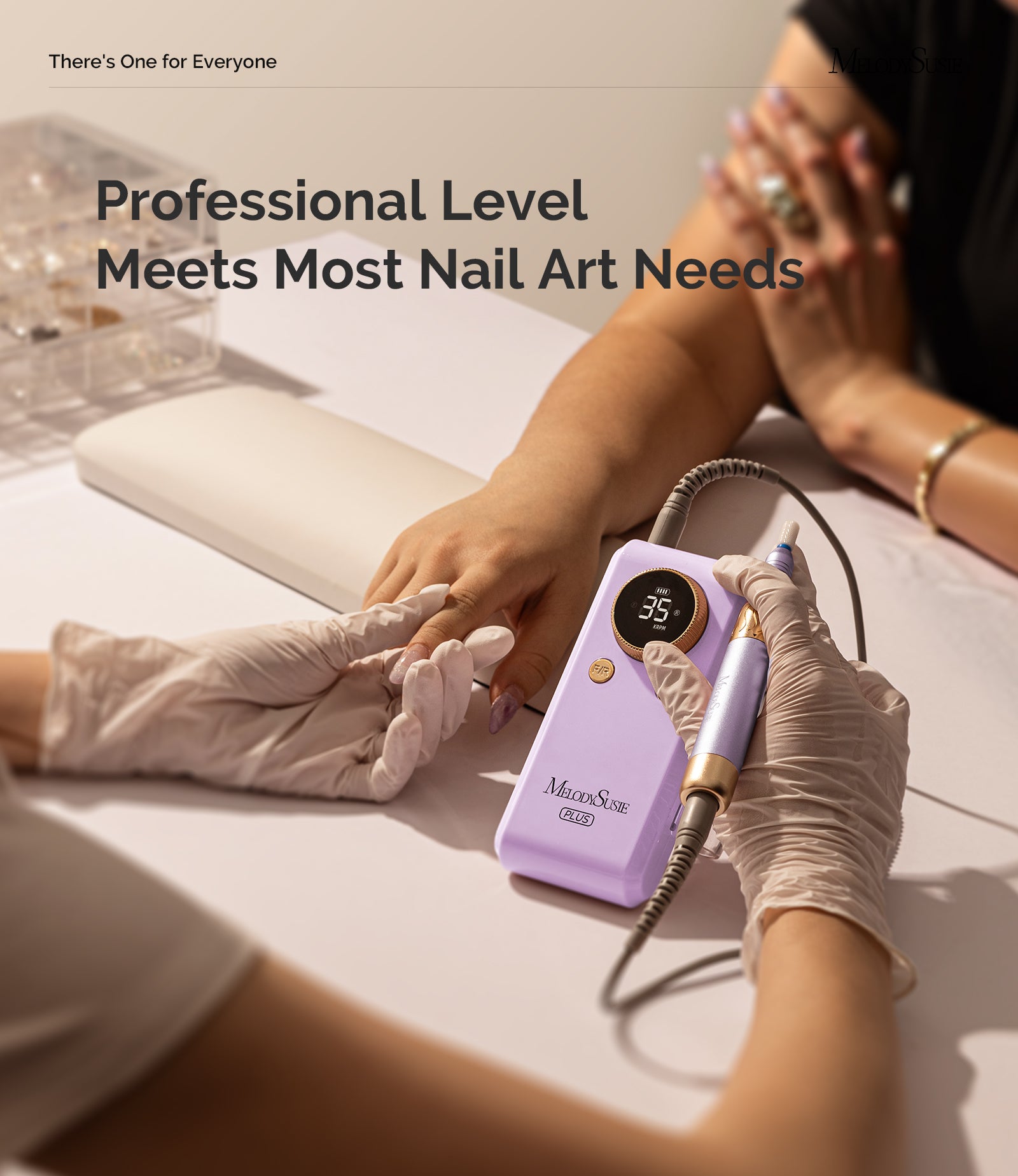 SM330G Rechargeable 35000RPM Nail Drill - Purple