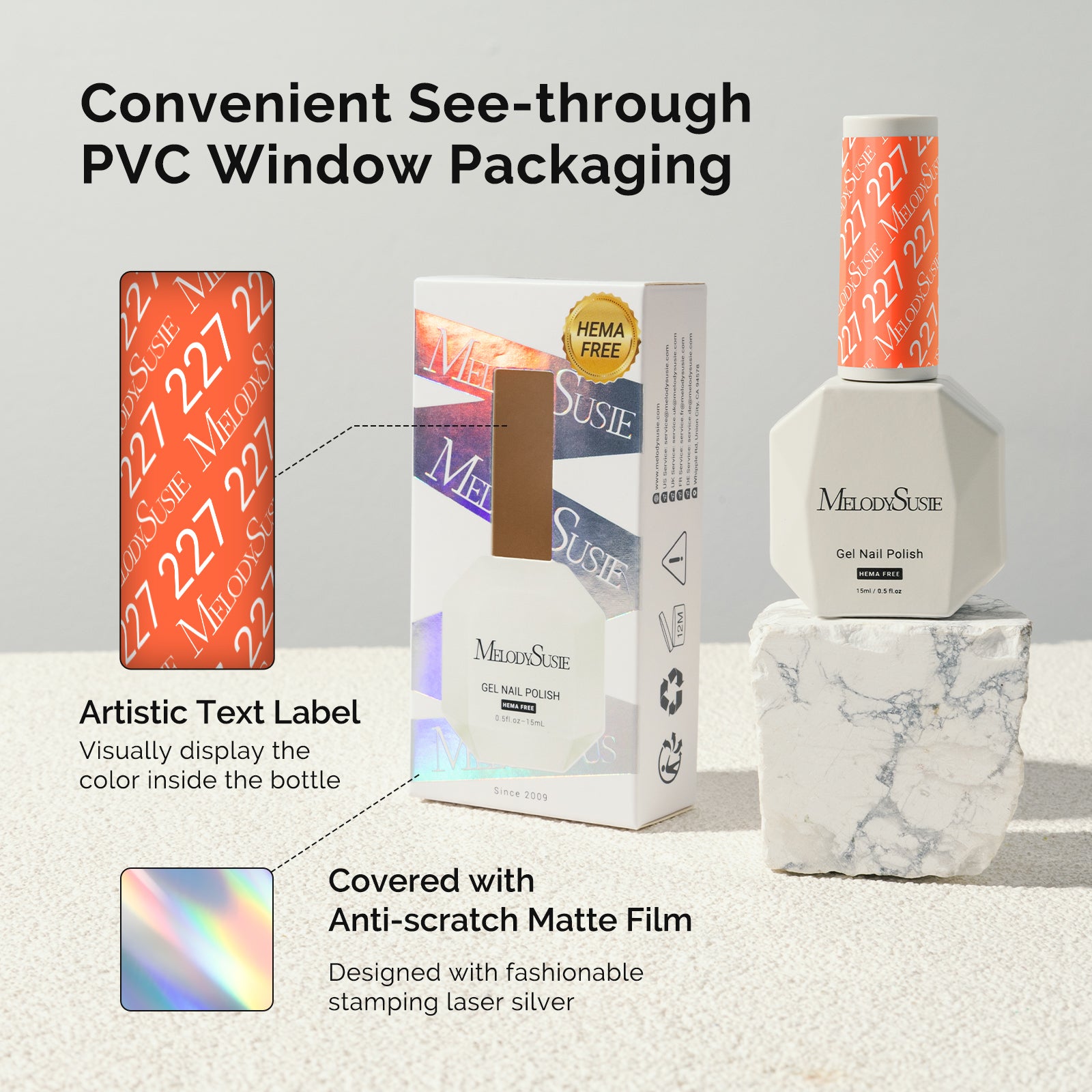 227 Blood Orange - HEMA-Free Gel Nail Polish 0.5 fl oz/15ml