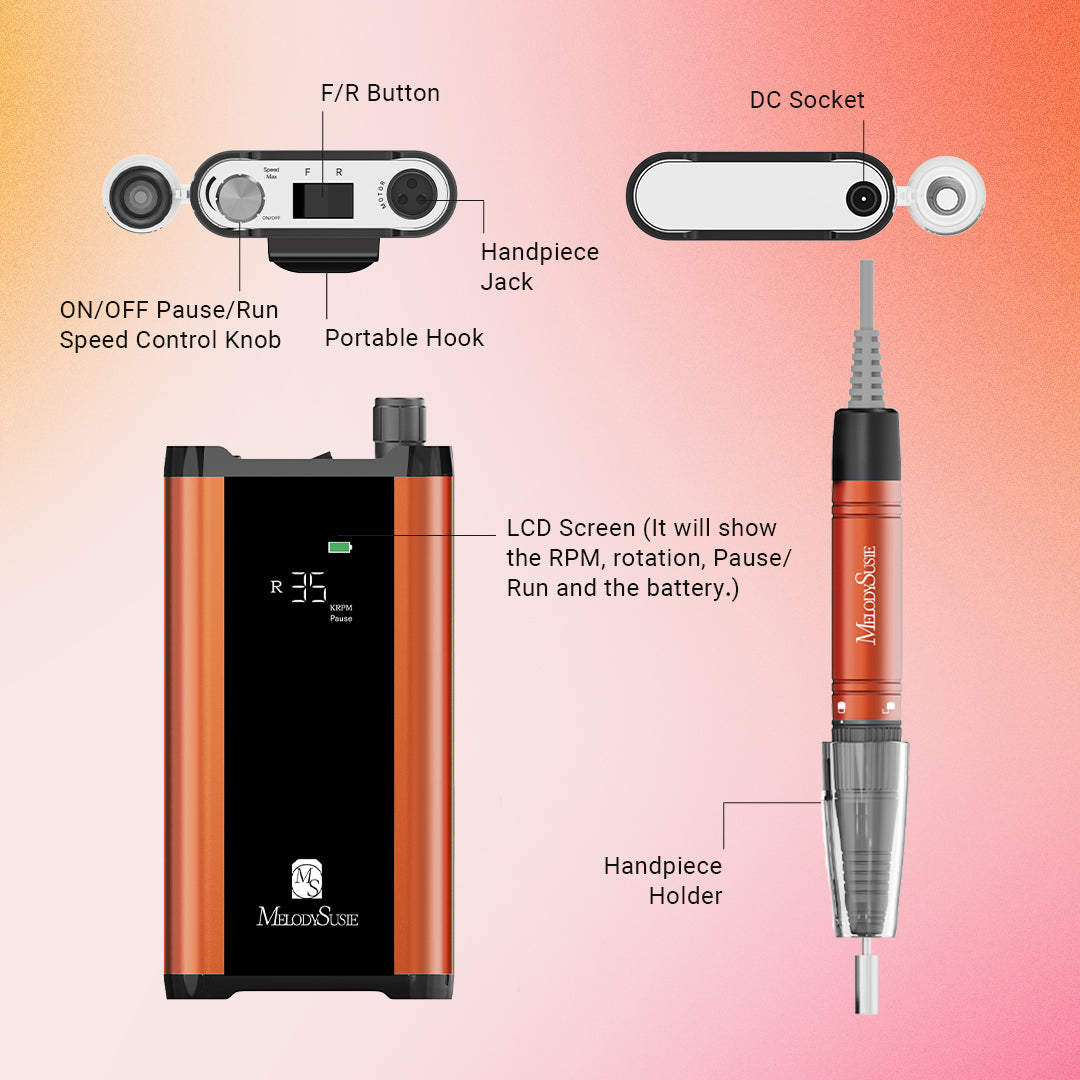 M-B450E Brushless Motor Nail Drill 35,000 RPM