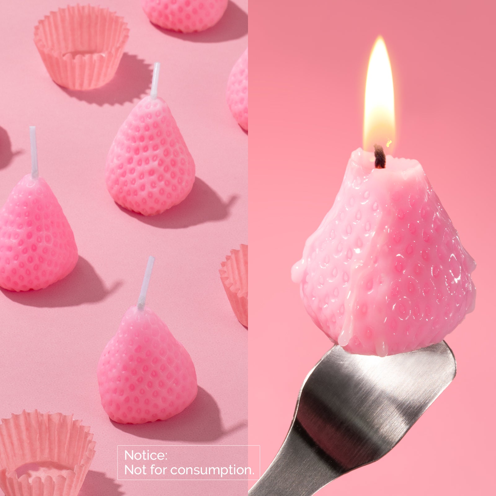 Strawberry-Shaped Scented Candle Gift Set