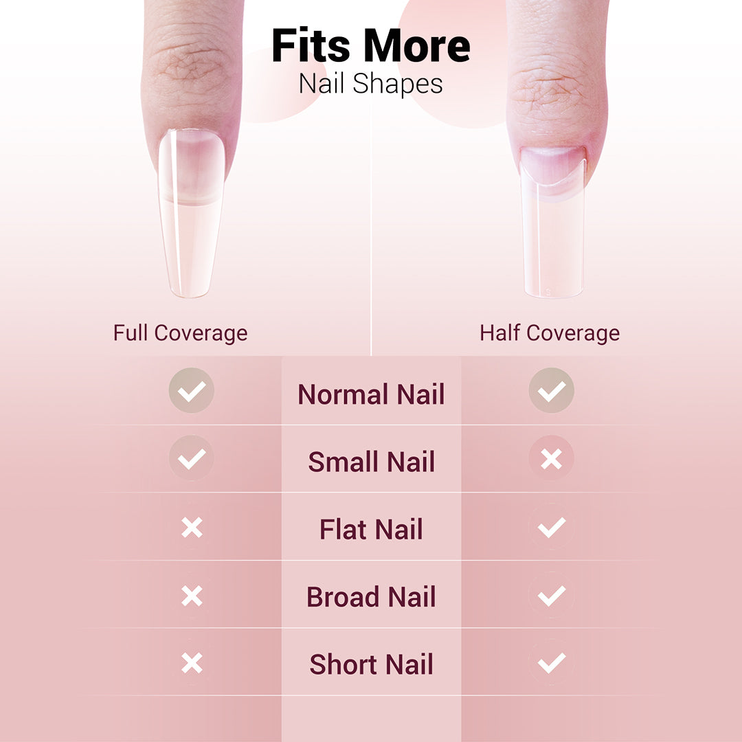 XXL Long Coffin Nail Tips – Clear full Cover