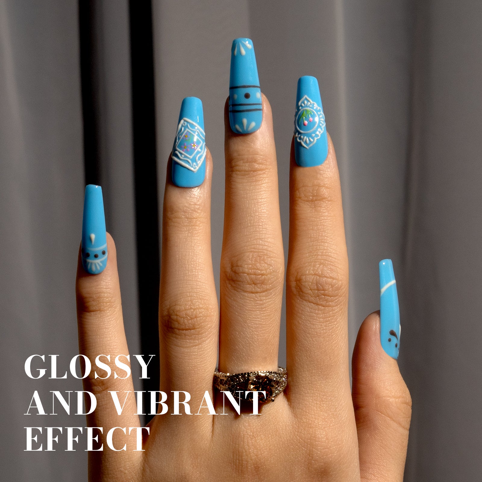 1656 Clear Sky Blue - TPO-Free Faster UV Curing Gel Nail Polish(15ml)