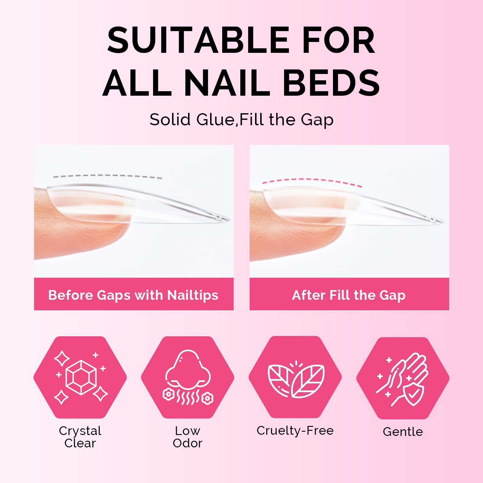 Solid Nail Glue Gel