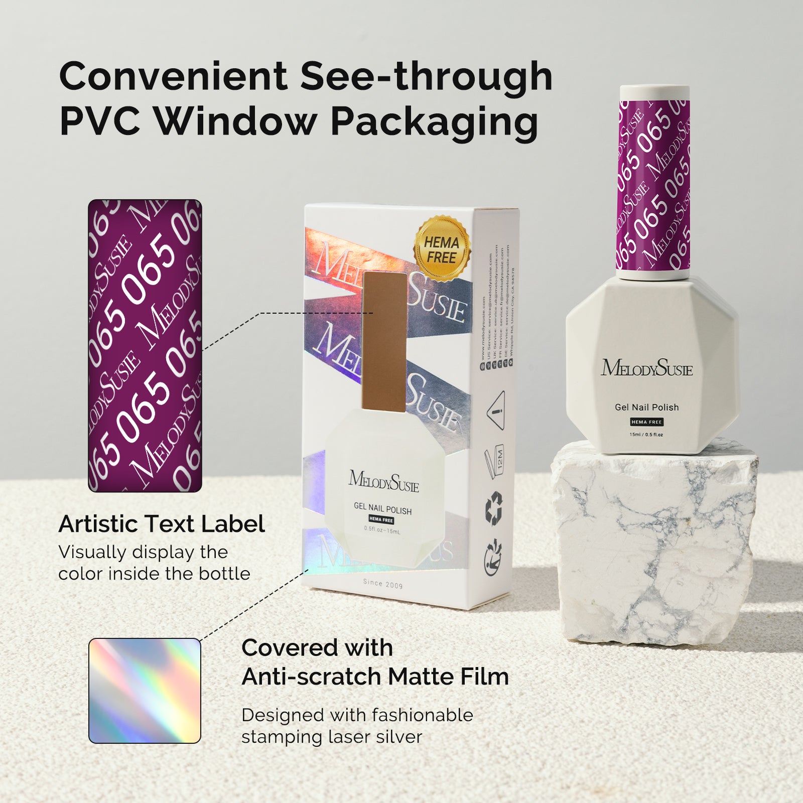 065 Passion Purple - HEMA-Free Gel Nail Polish 0.5 fl oz/15ml