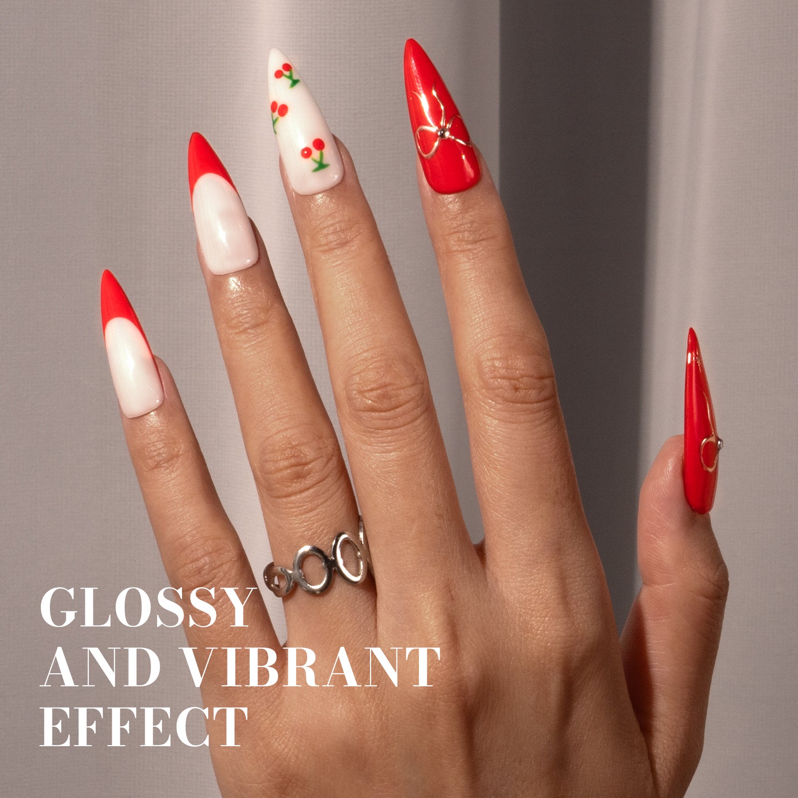 068 Bright Red - TPO-Free Faster UV Curing Gel Nail Polish 0.5 fl oz/15ml