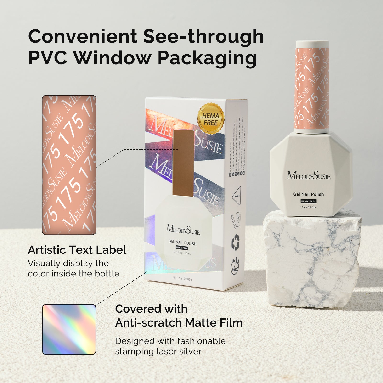 175 Peach Nude - HEMA-Free Gel Nail Polish 0.5 fl oz/15ml