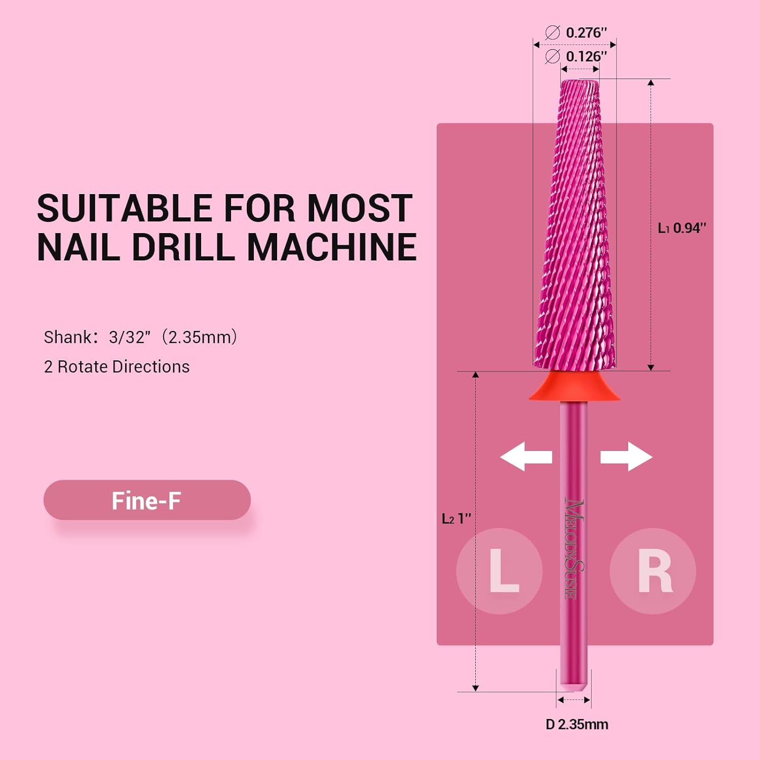 Super Long 5 in 1 Tungsten Carbide Nail Drill Bit