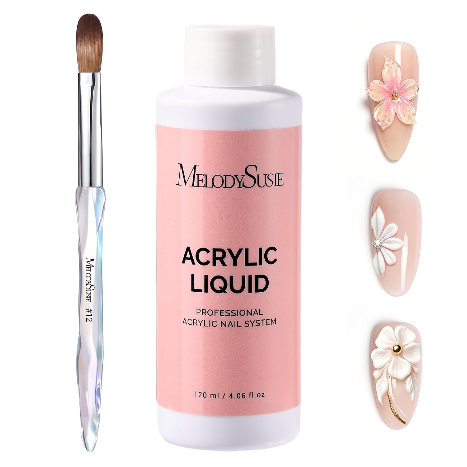 EMA Monomer Acrylic Nail Liquid and Nail Brush