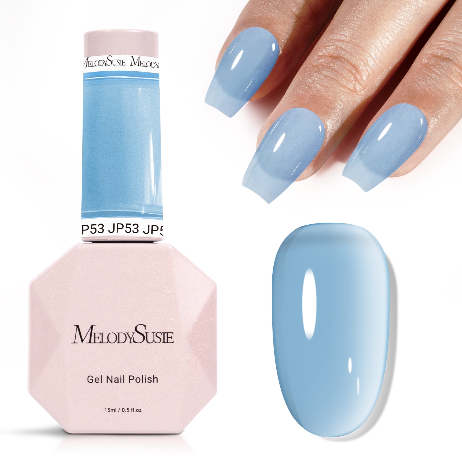 Jeweliver Jelly TPO-Free Gel Polish 15ml - Blue Topaz - JP53