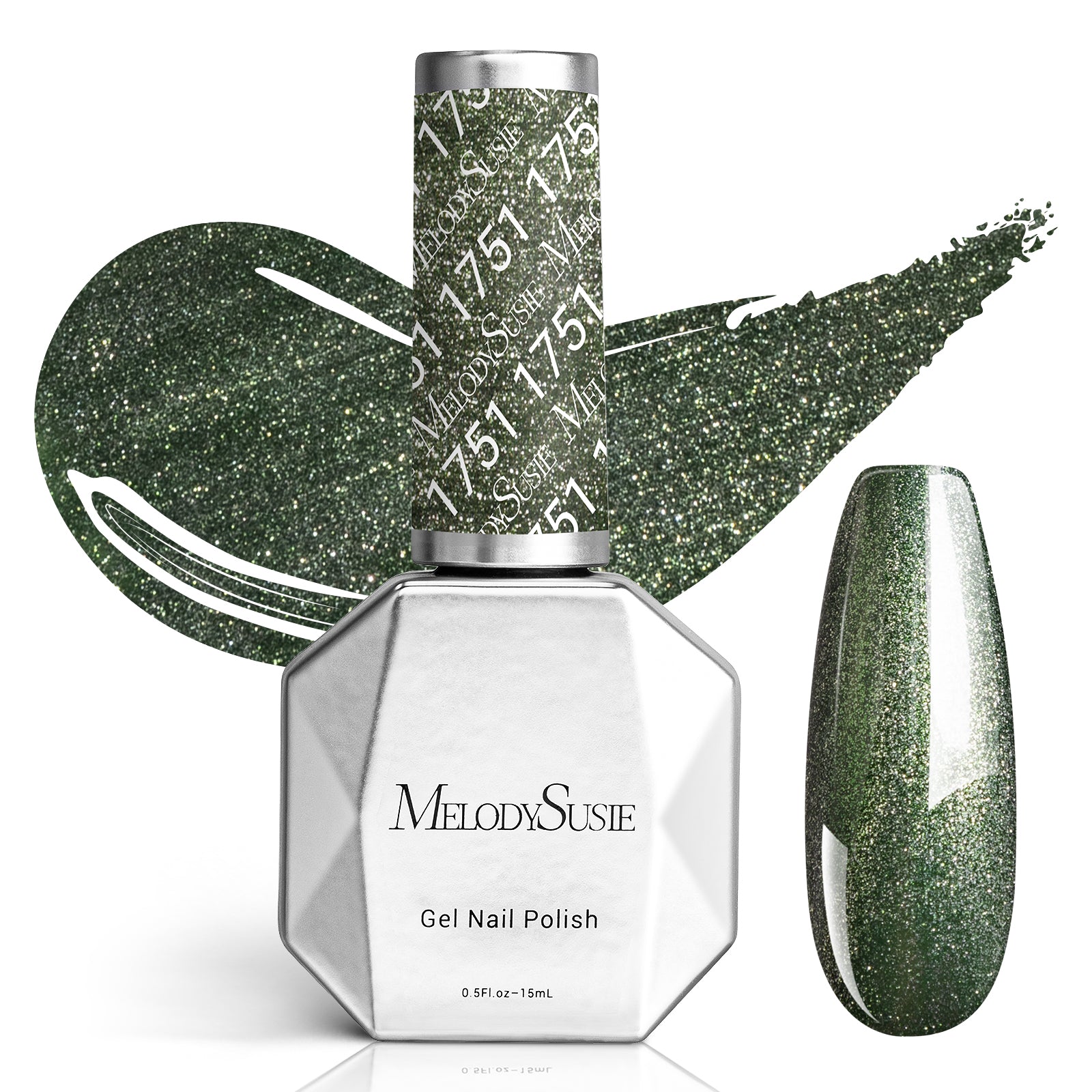 1751 Midnight Green - TPO-Free Faster UV Curing Gel Nail Polish 0.5 fl oz/15ml