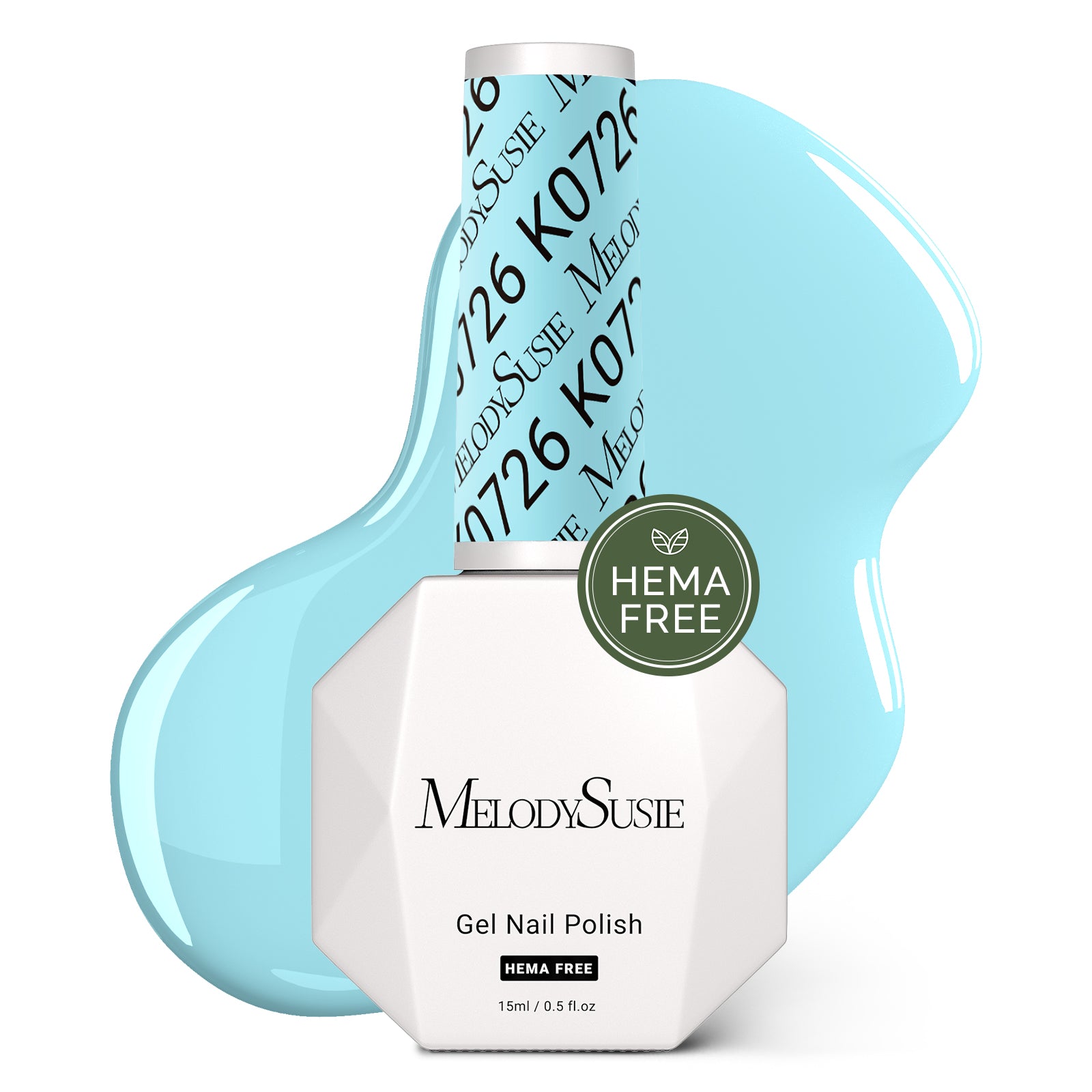 HEMA-Free Gel Nail Polish 0.5 fl oz/15ml - K0726 Thick Cyan Blue