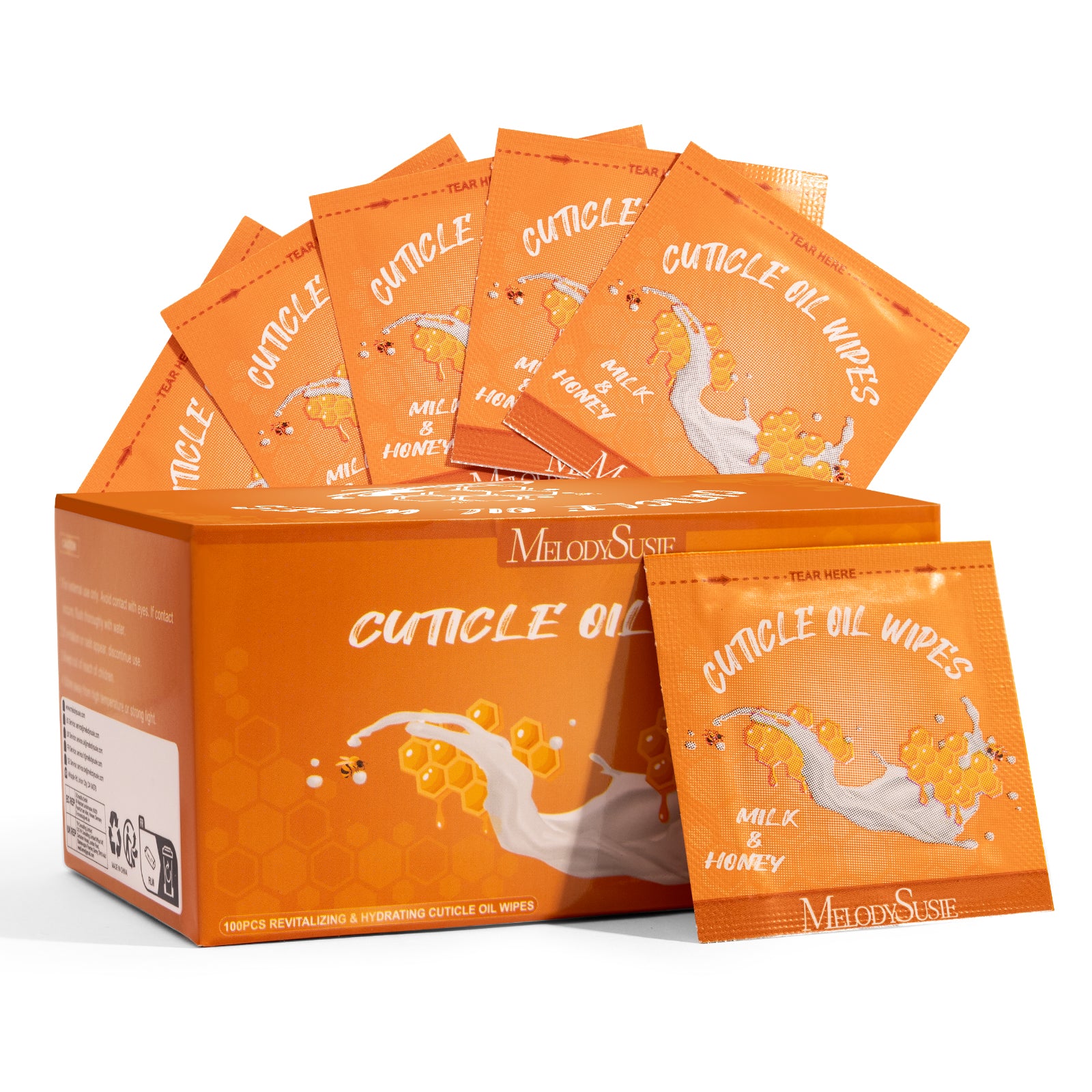 100Pcs Mini Cuticle Oil Wipes