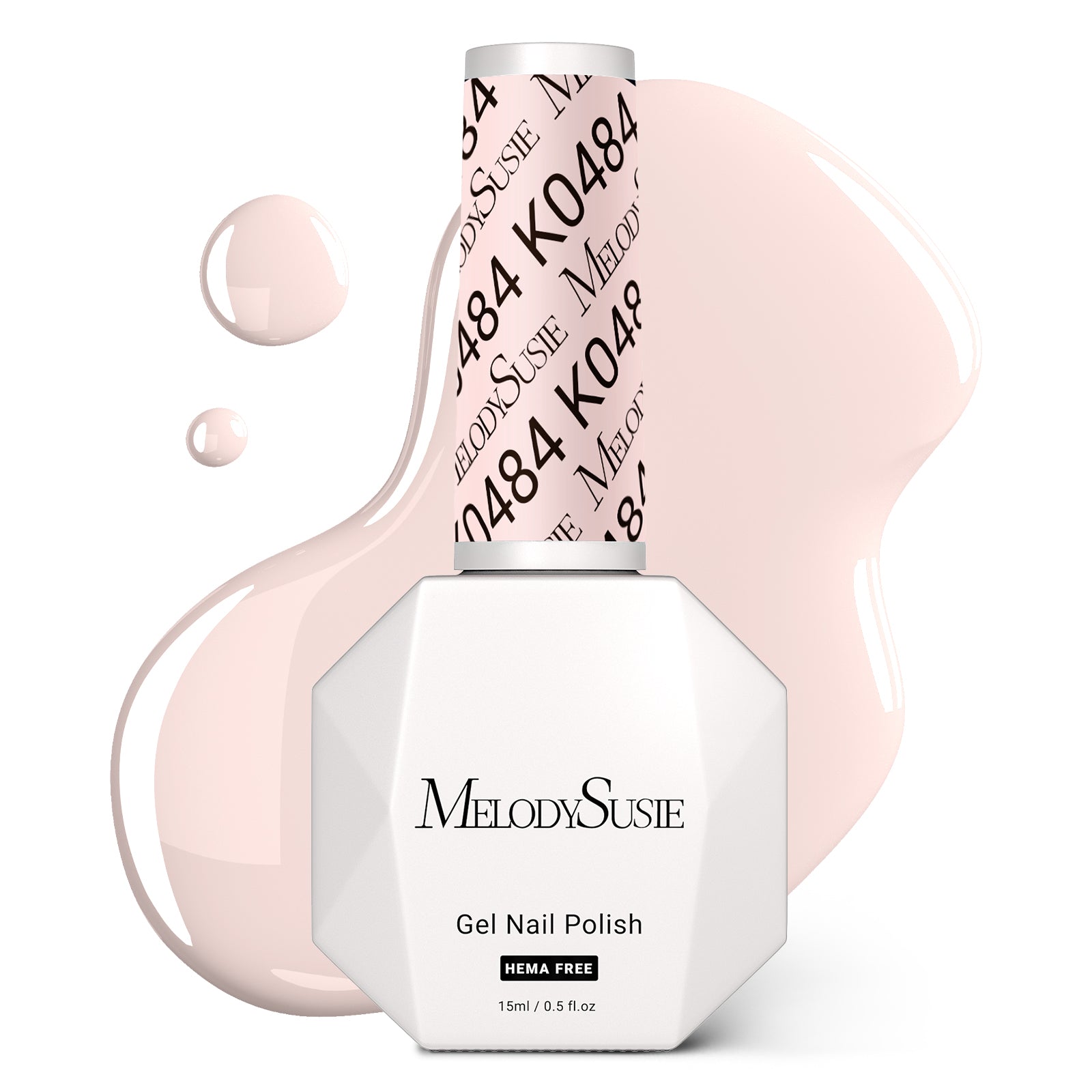 HEMA-Free Gel Nail Polish 0.5 fl oz/15ml - K0484 Thick White Nude Pink