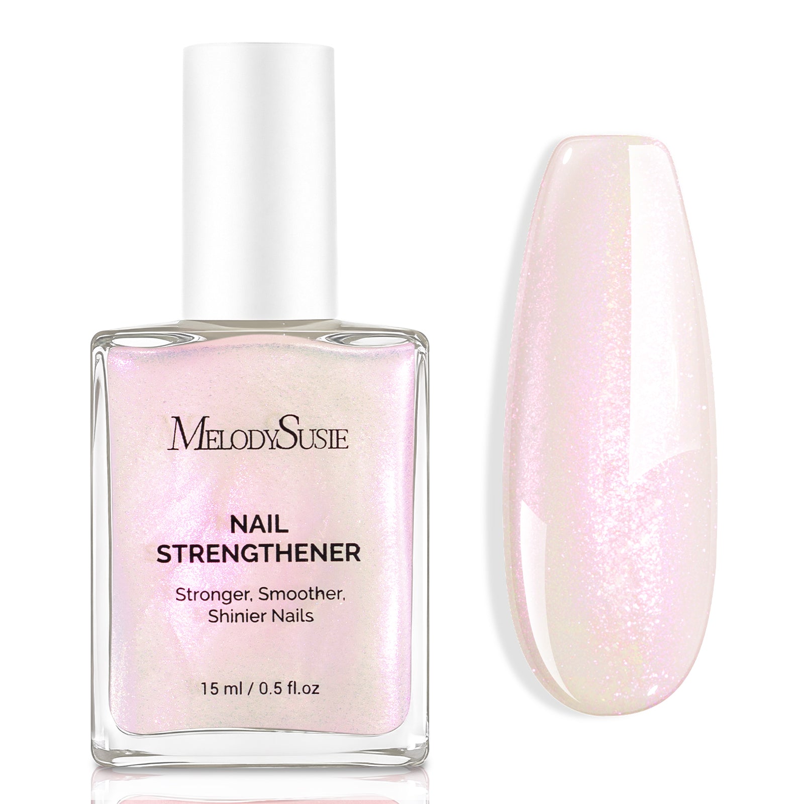 Nail Strengthener and Growth Treatment, 2-in-1 Ridge Filling Base Coat & Glossy Concealer Polish 15ml 0.5 Fl Oz