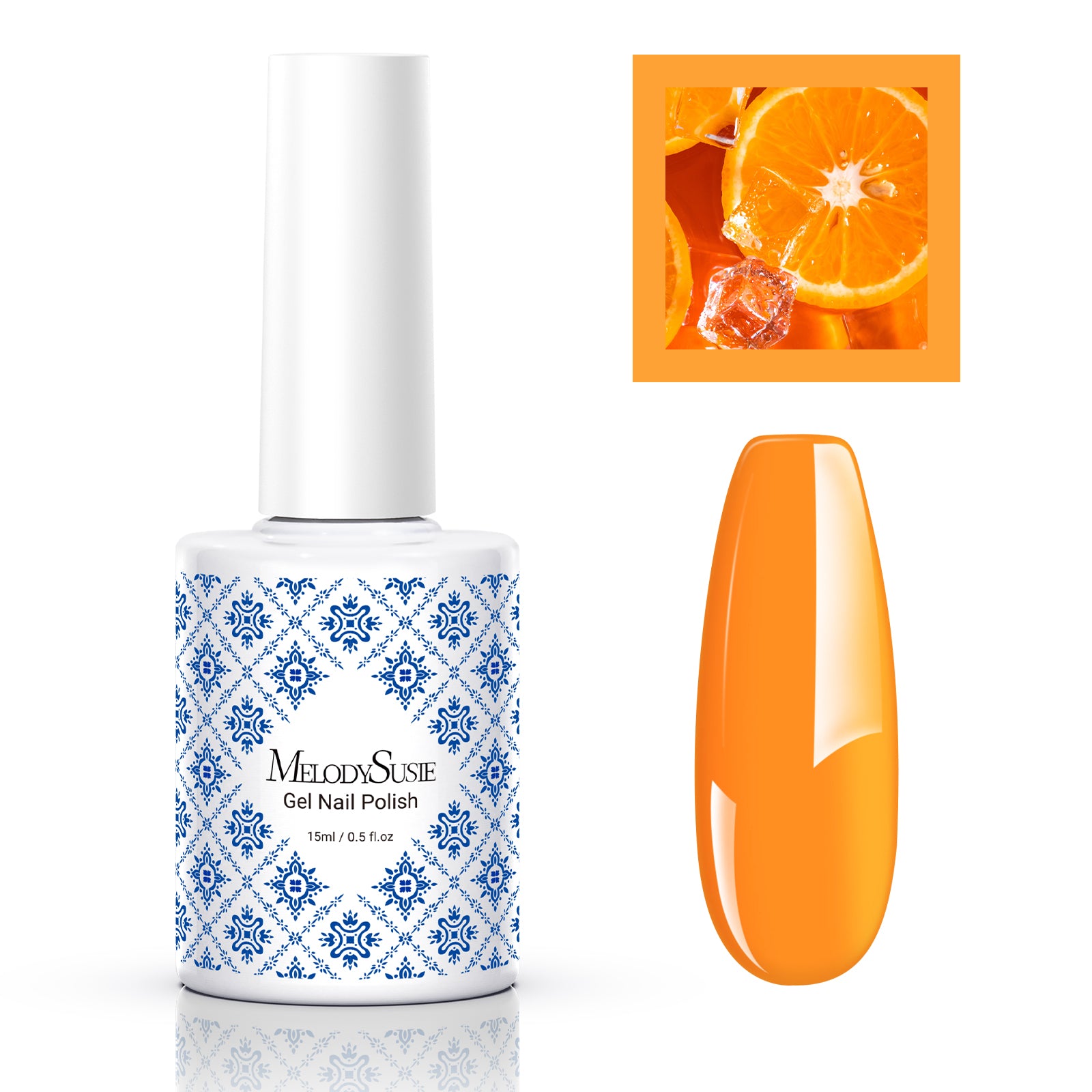 Fleurwee HEMA-Free & HPMA-Free & TPO-Free Gel Nail Polish Plant-based 0.5 fl oz/15ml - P36 Orange Juice