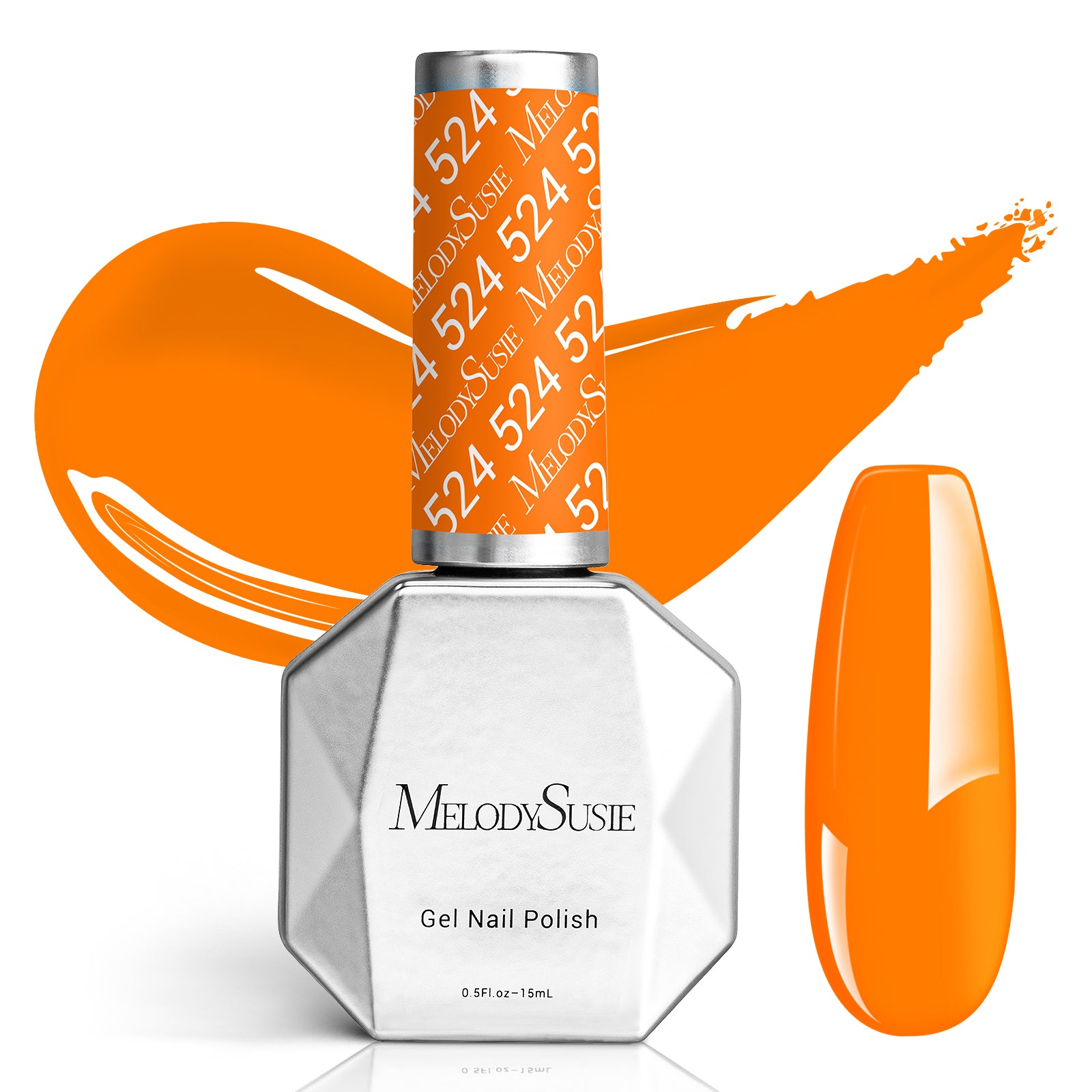 524 Shocking Orange - TPO-Free Faster UV Curing Gel Nail Polish 0.5 fl oz/15ml