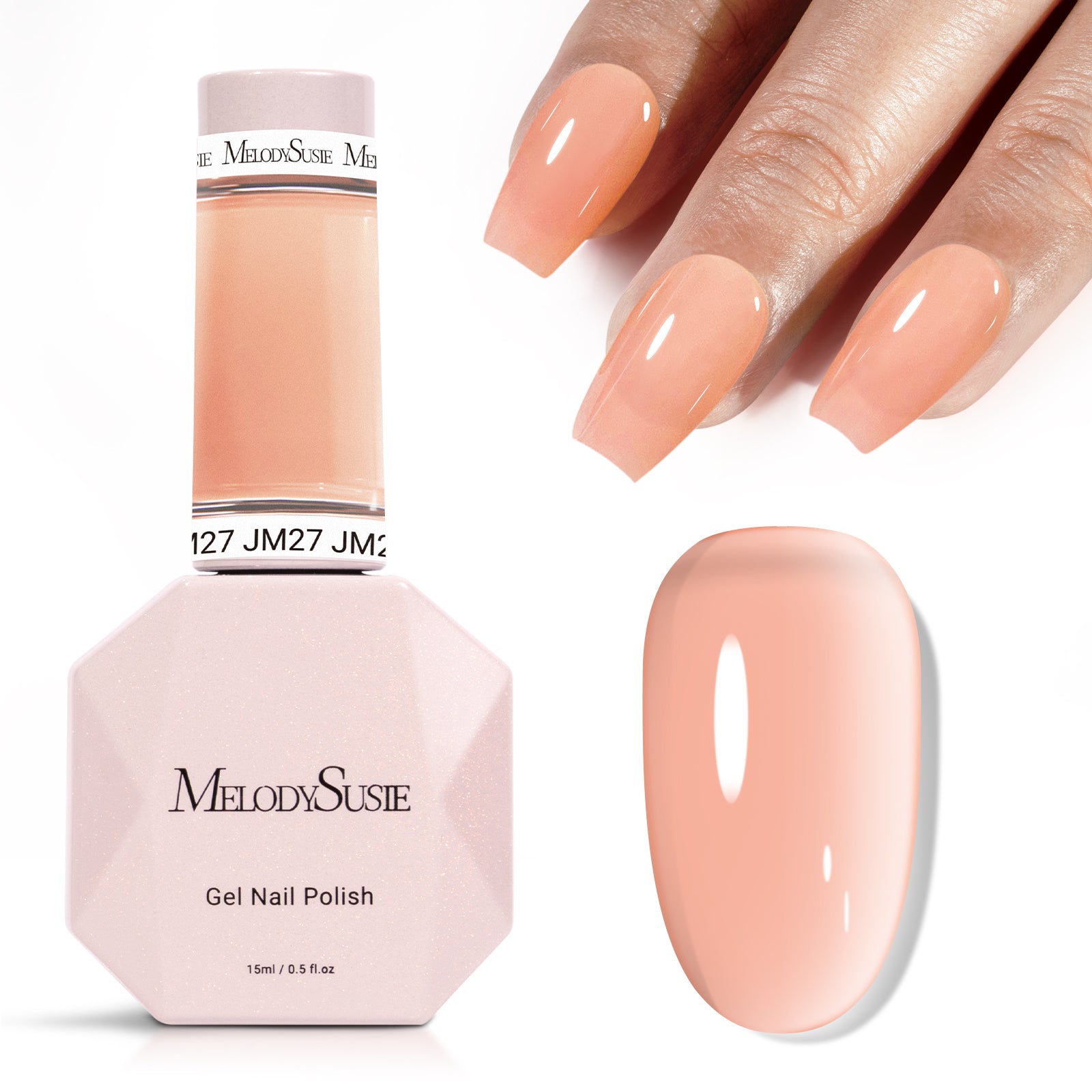 Jeweliver Jelly TPO-Free Gel Nail Polish 0.5 fl oz/15ml - Nude Pink JM27