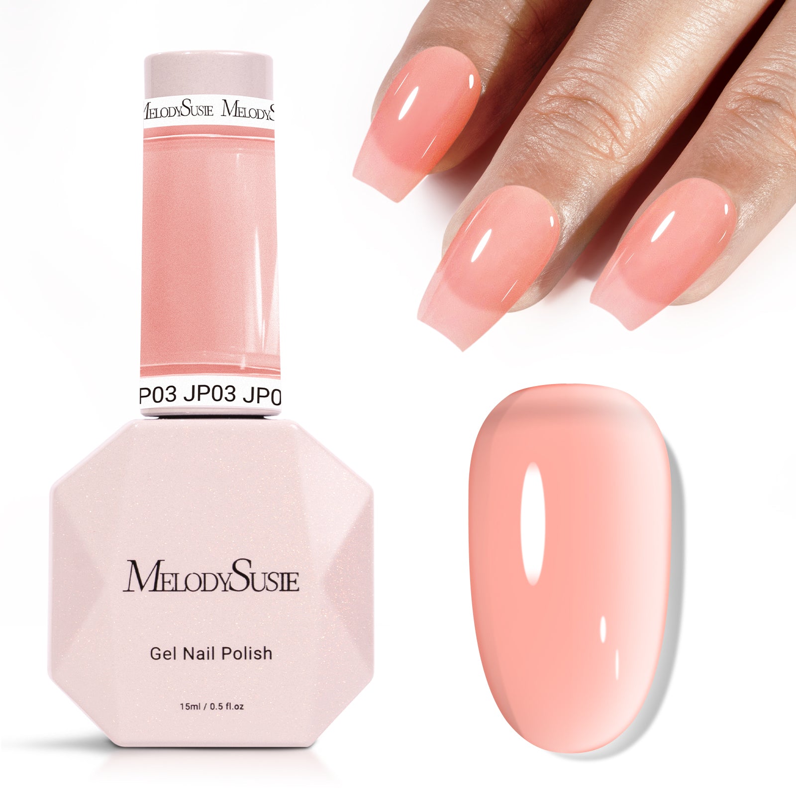 Jeweliver Jelly TPO-Free Gel Polish 15ml - Pink Coral - JP03