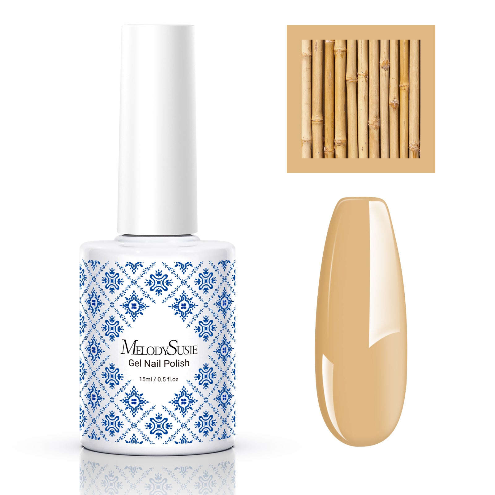 Fleurwee HEMA-Free & HPMA-Free & TPO-Free Gel Nail Polish Plant-based 0.5 fl oz/15ml - P34 Bamboo Yellow