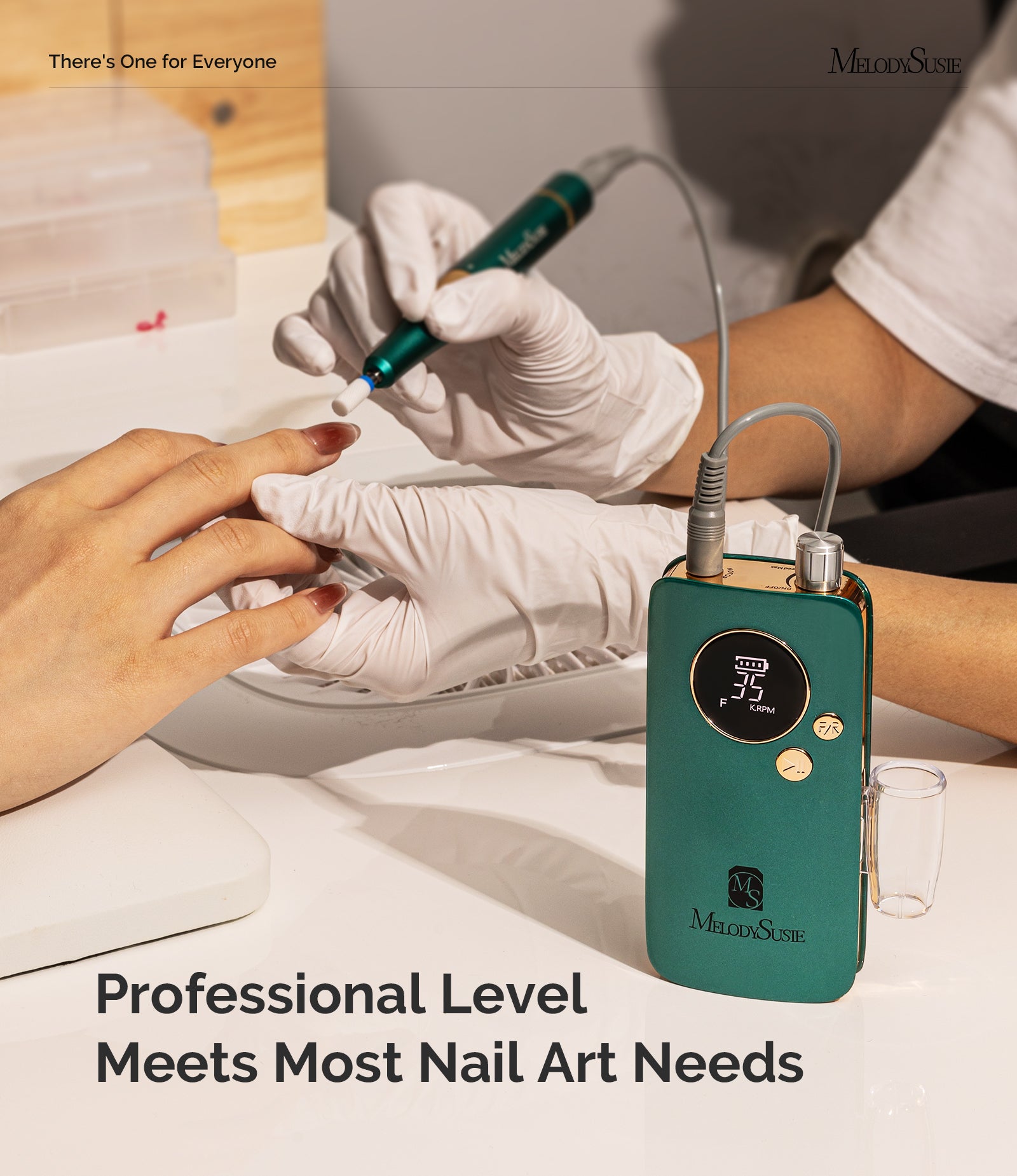 SM200F Rechargeable Nail Drill 35000RPM - Green