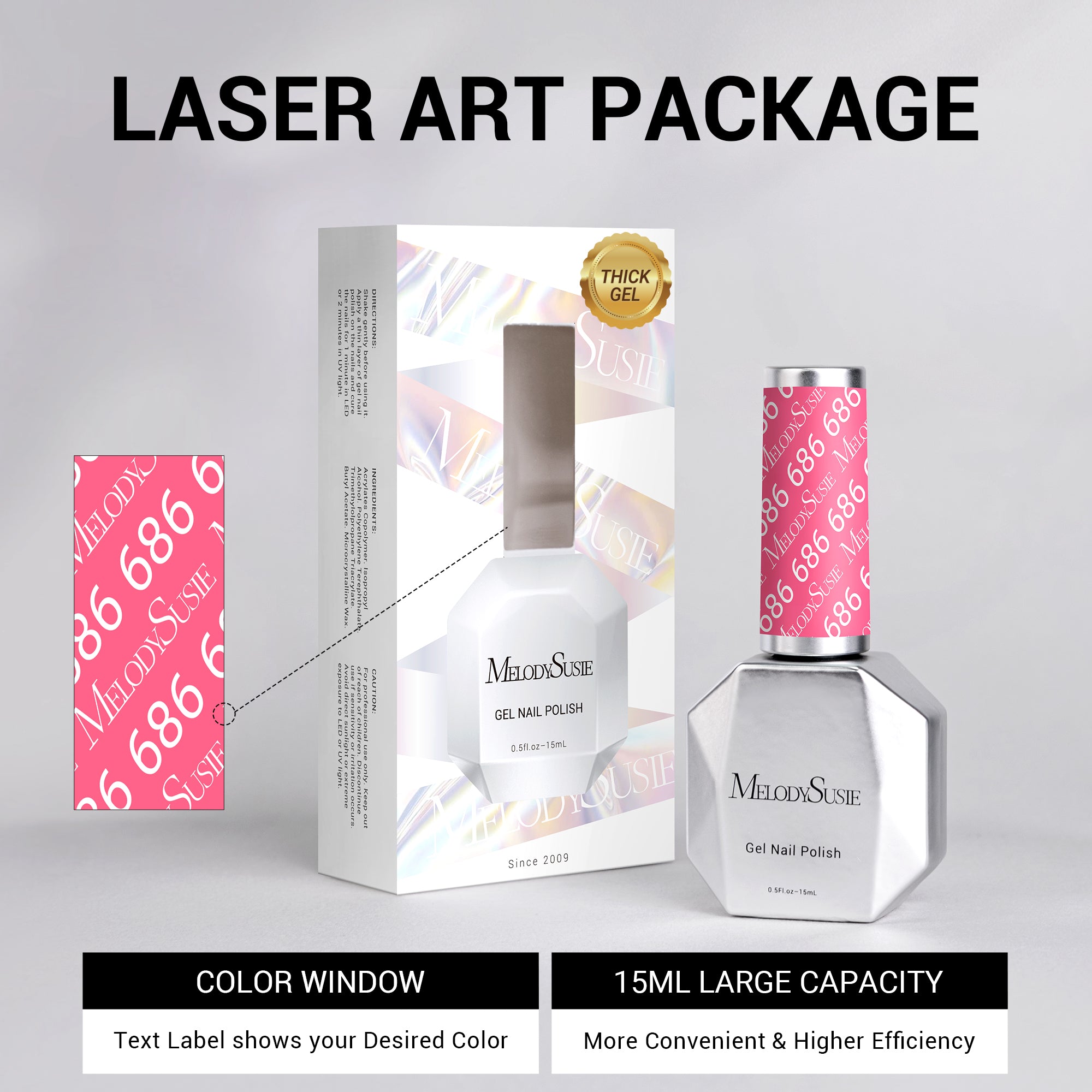 686 Berry Wool Pink - TPO-Free Thick Gel Nail Polish(15ml)