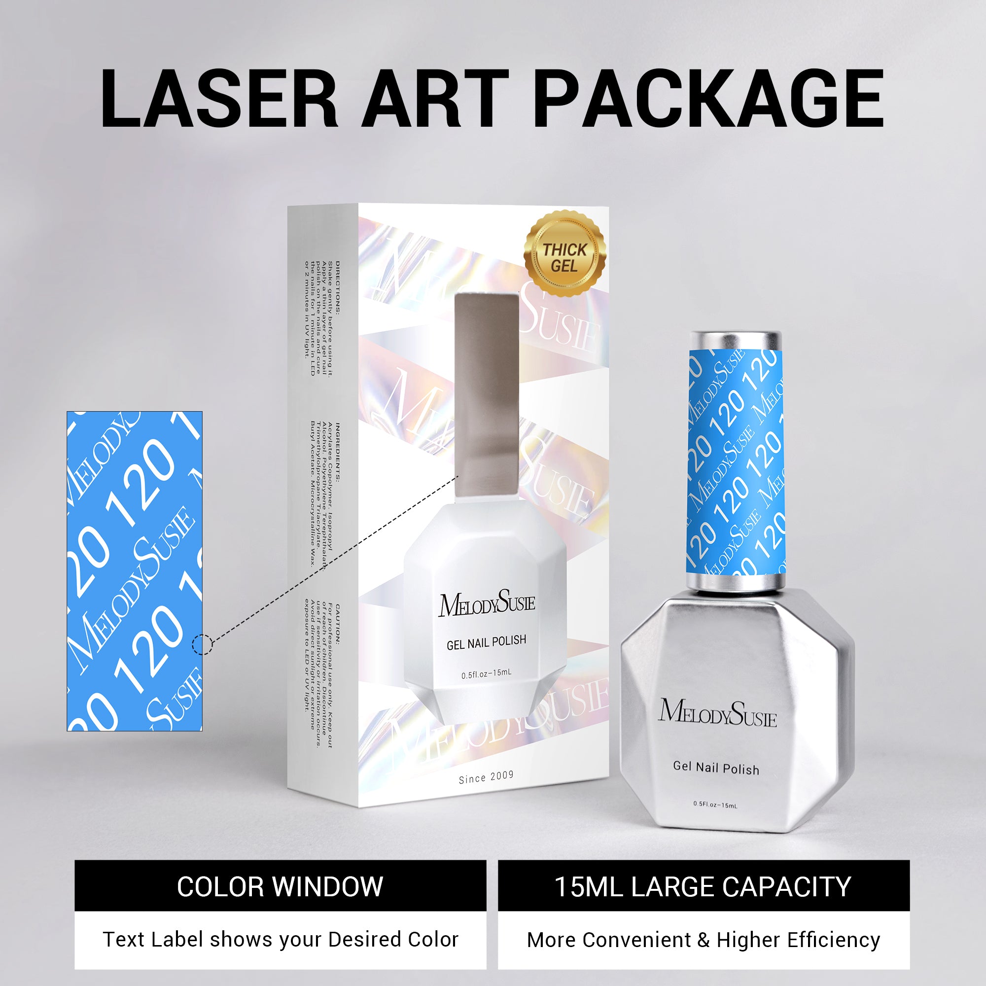 120 Pool Blue - TPO-Free Thick Gel Nail Polish(15ml)