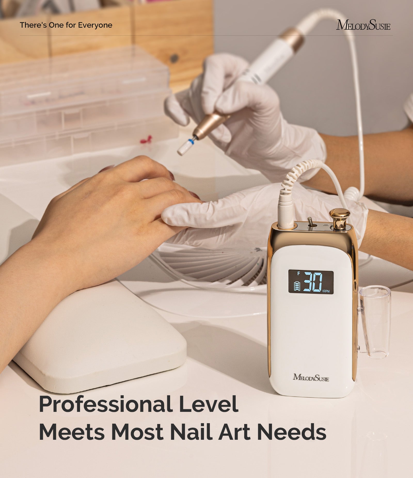 Jade(SC320C) Clip-On Vintage-Style Rechargeable Nail Drill 30,000RPM